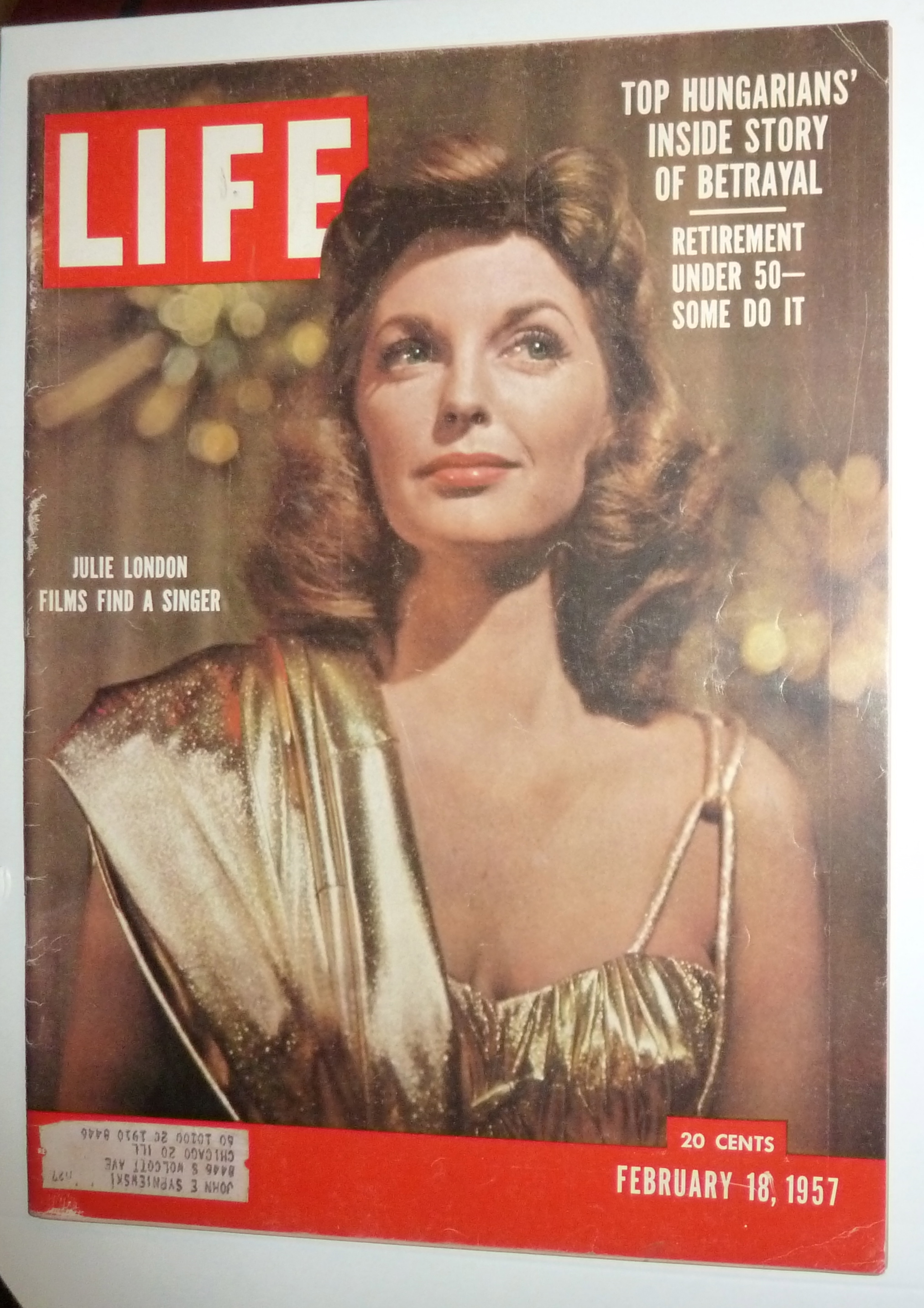 Life Magazine-February 18, 1957-Julie London