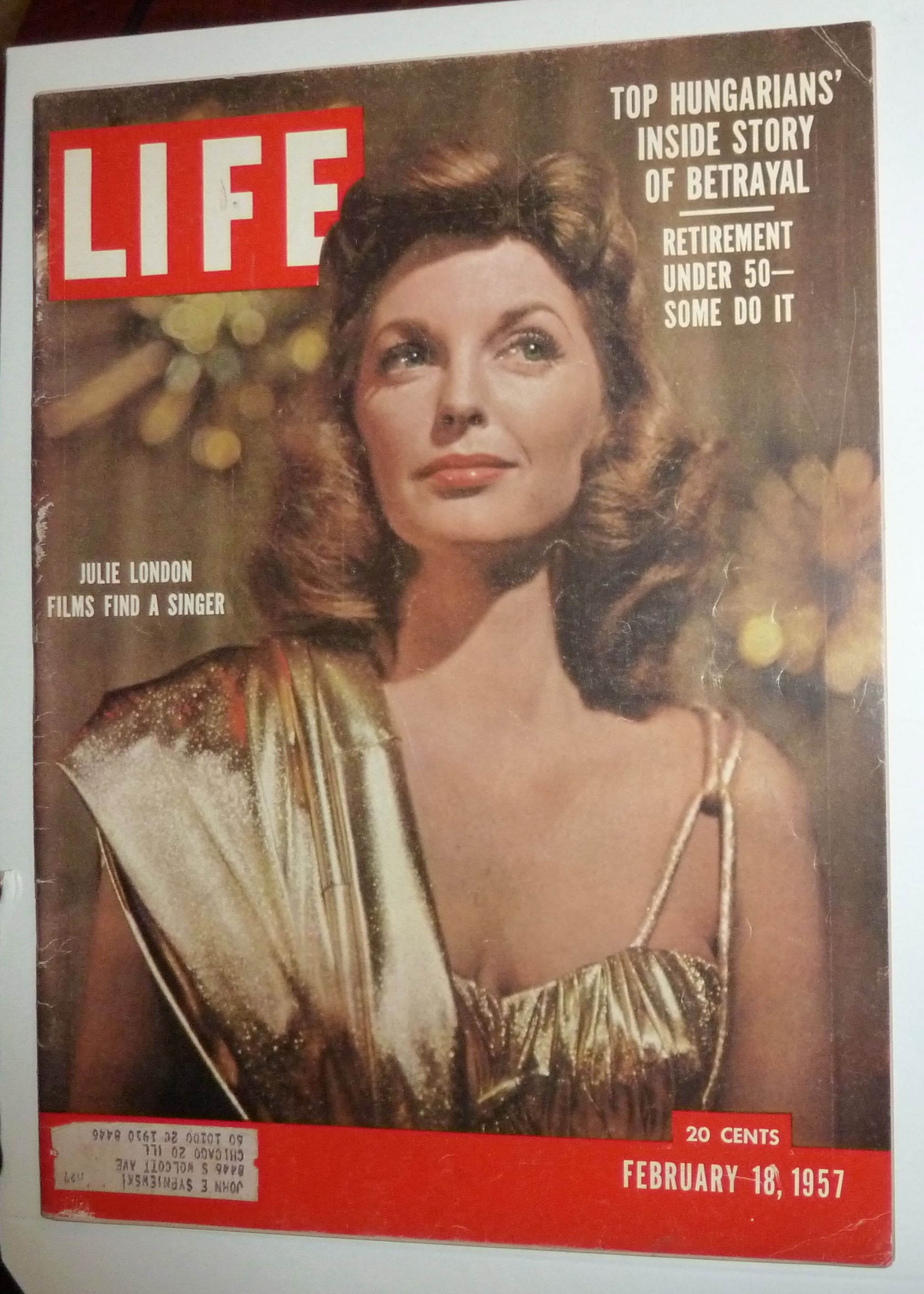 Life Magazine-February 18, 1957-Julie London
