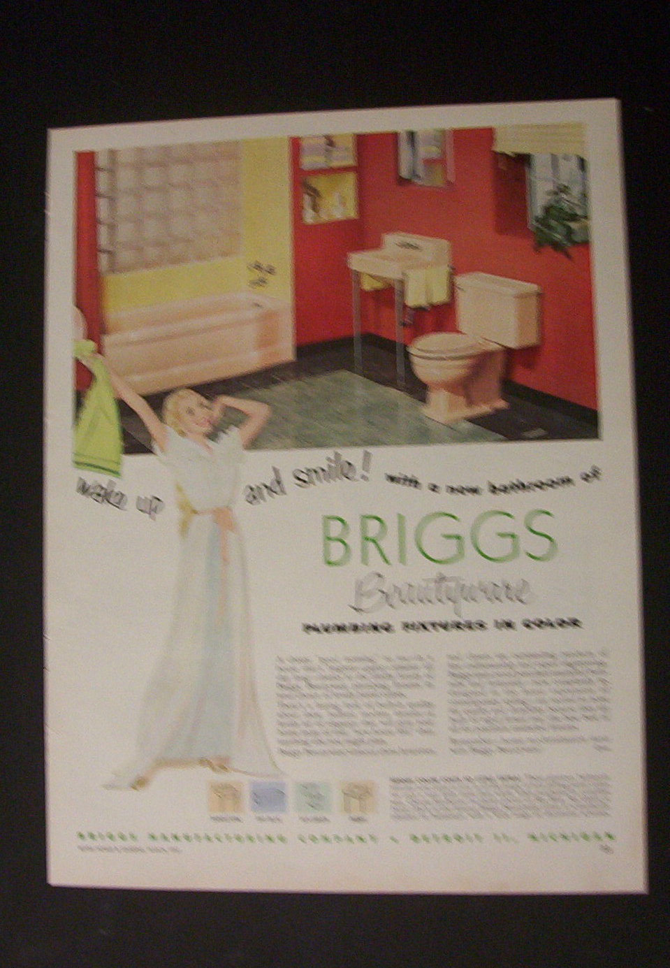 1952 Briggs Plumbing Fixtures