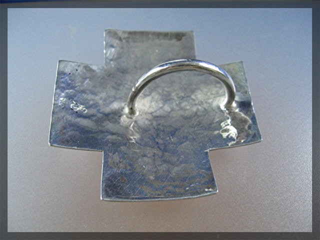 Pendant Sterling Silver Artist Signed Cross
