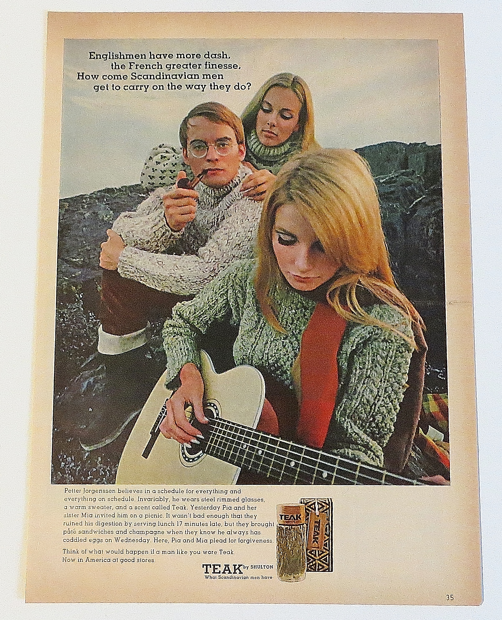 1966 Teak With Man & Two Women