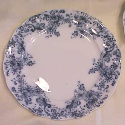 Teacup Saucer Luncheon & Dinner Plate Blue Transferware