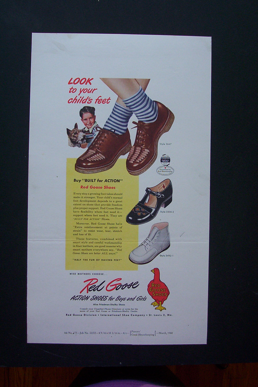 1948 Red Goose Shoes with 3 Different Styles of shoes