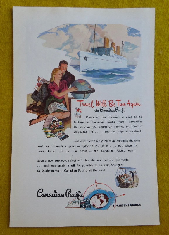 1946 Canadian Pacific with a Ship