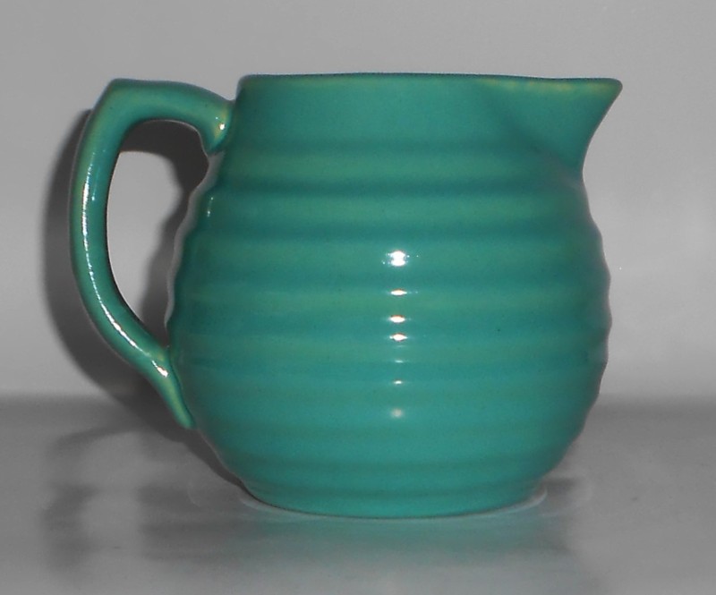 VINTAGE Bauer Pottery Ring Ware Jade 1-1/2 Pint Pitcher #1