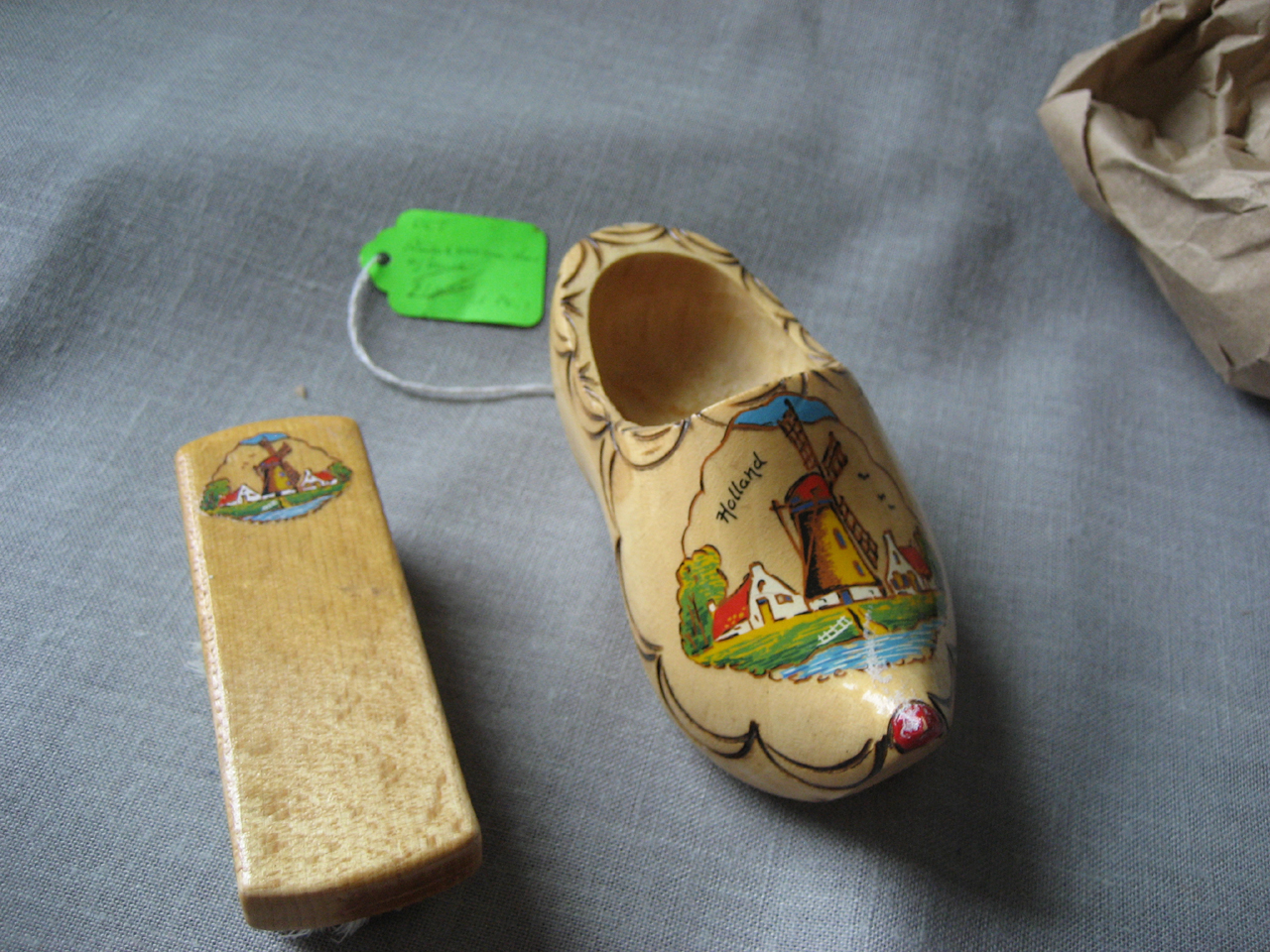 Wooden Shoe and Bush from Holland