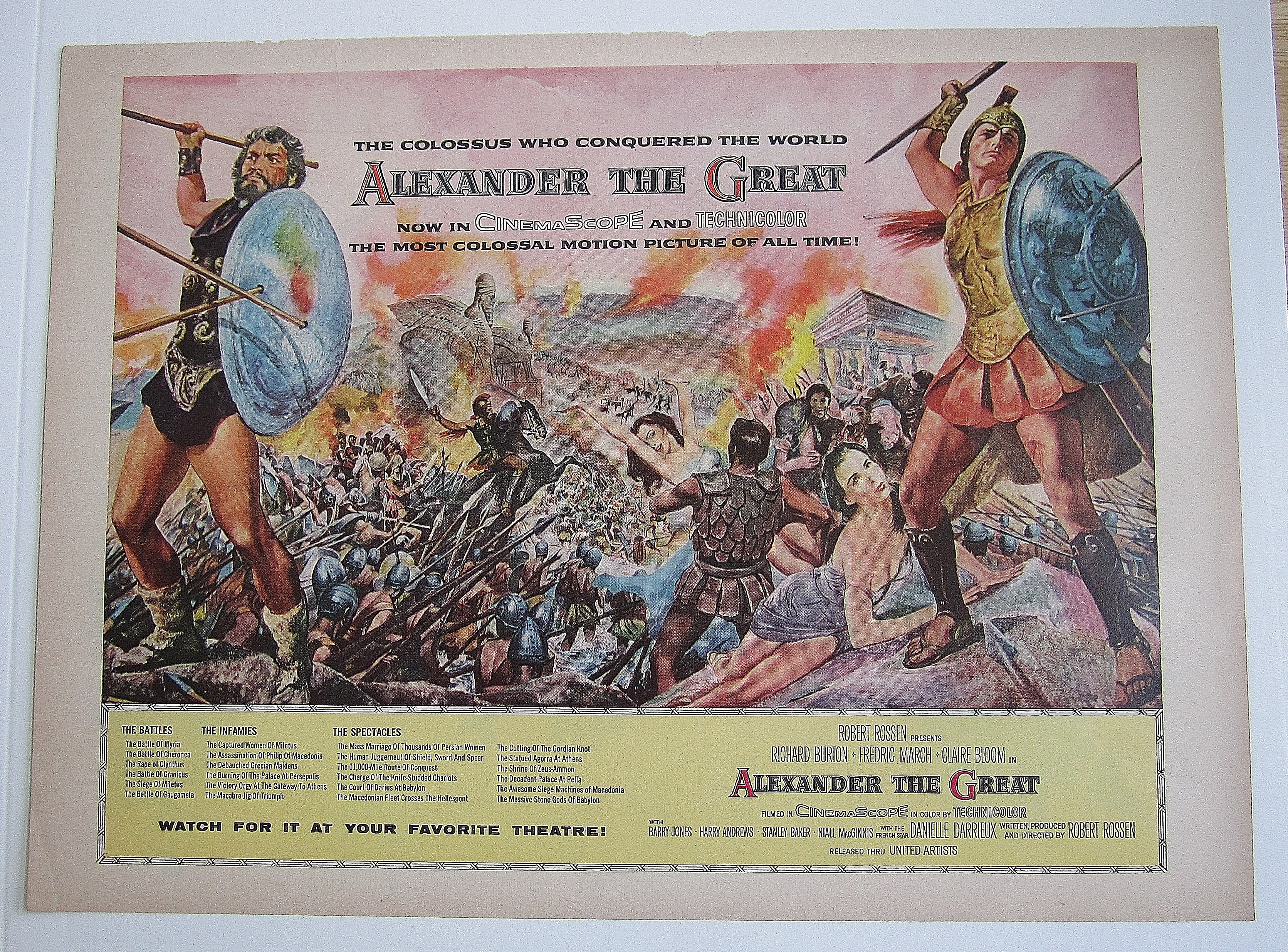 1956 Alexander The Great With Richard Burton