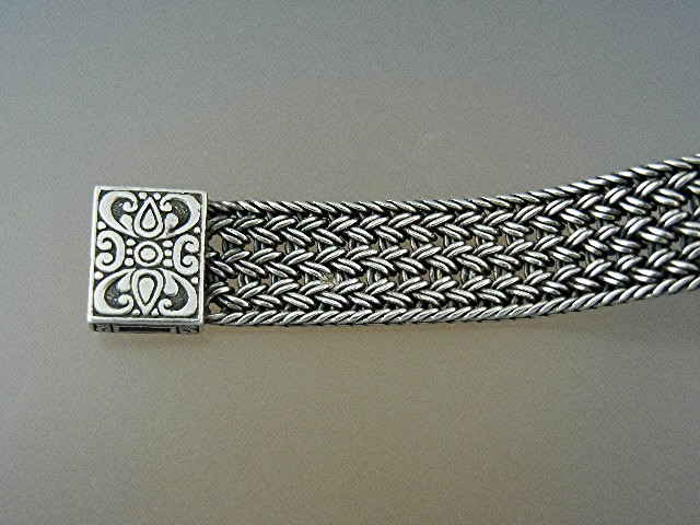 Samuel Benham 18K Gold Sterling Silver Blue Topaz Brace
