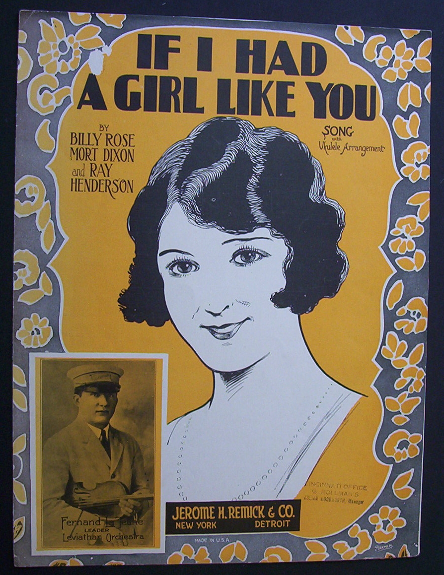 Sheet Music For 1925 If I Had A Girl Like You