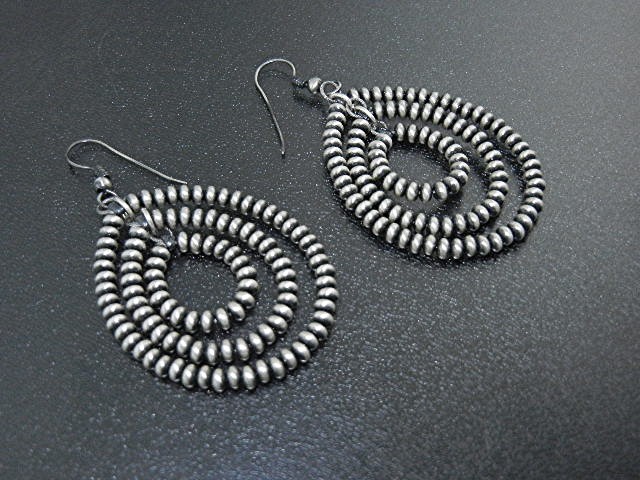 Navajo Pearls Sterling Silver Hook Earrings