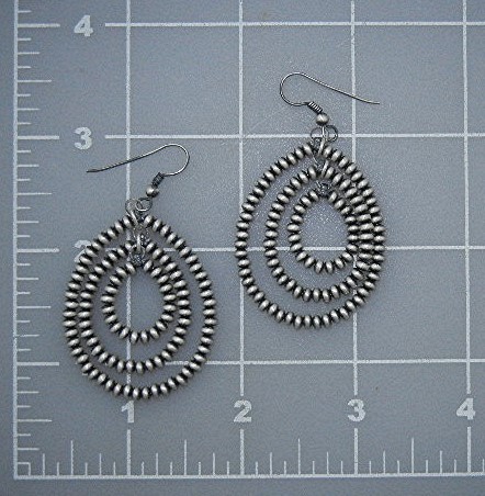 Navajo Pearls Sterling Silver Hook Earrings