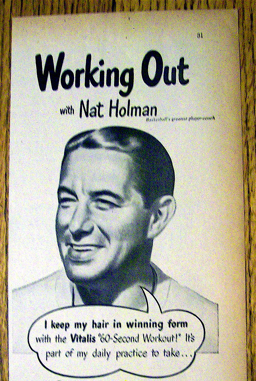 1948 Vitalis w/Nat Holman (Basketball Player & Coach)