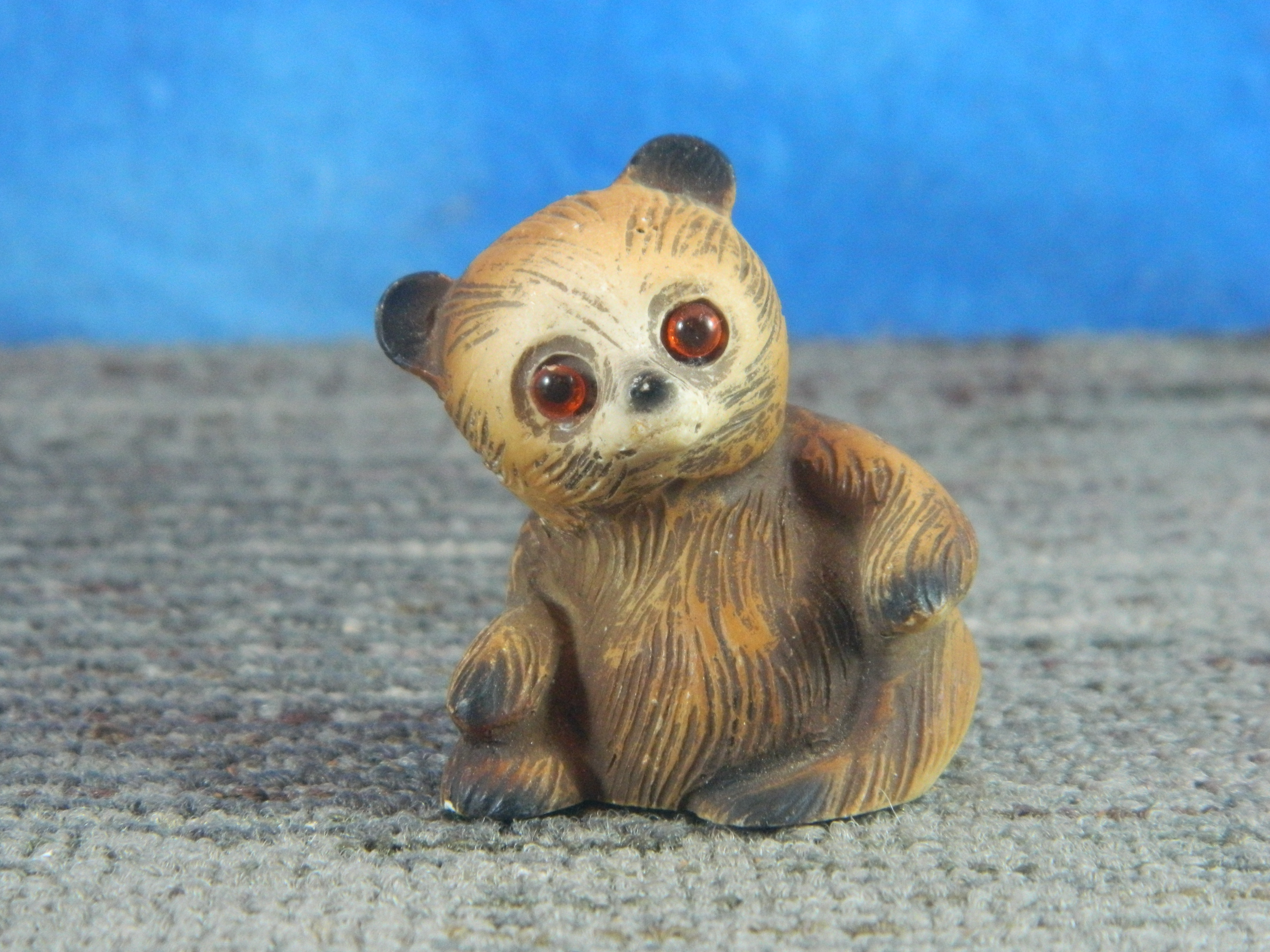 Ceramic Miniature Bear With Inset Eyes