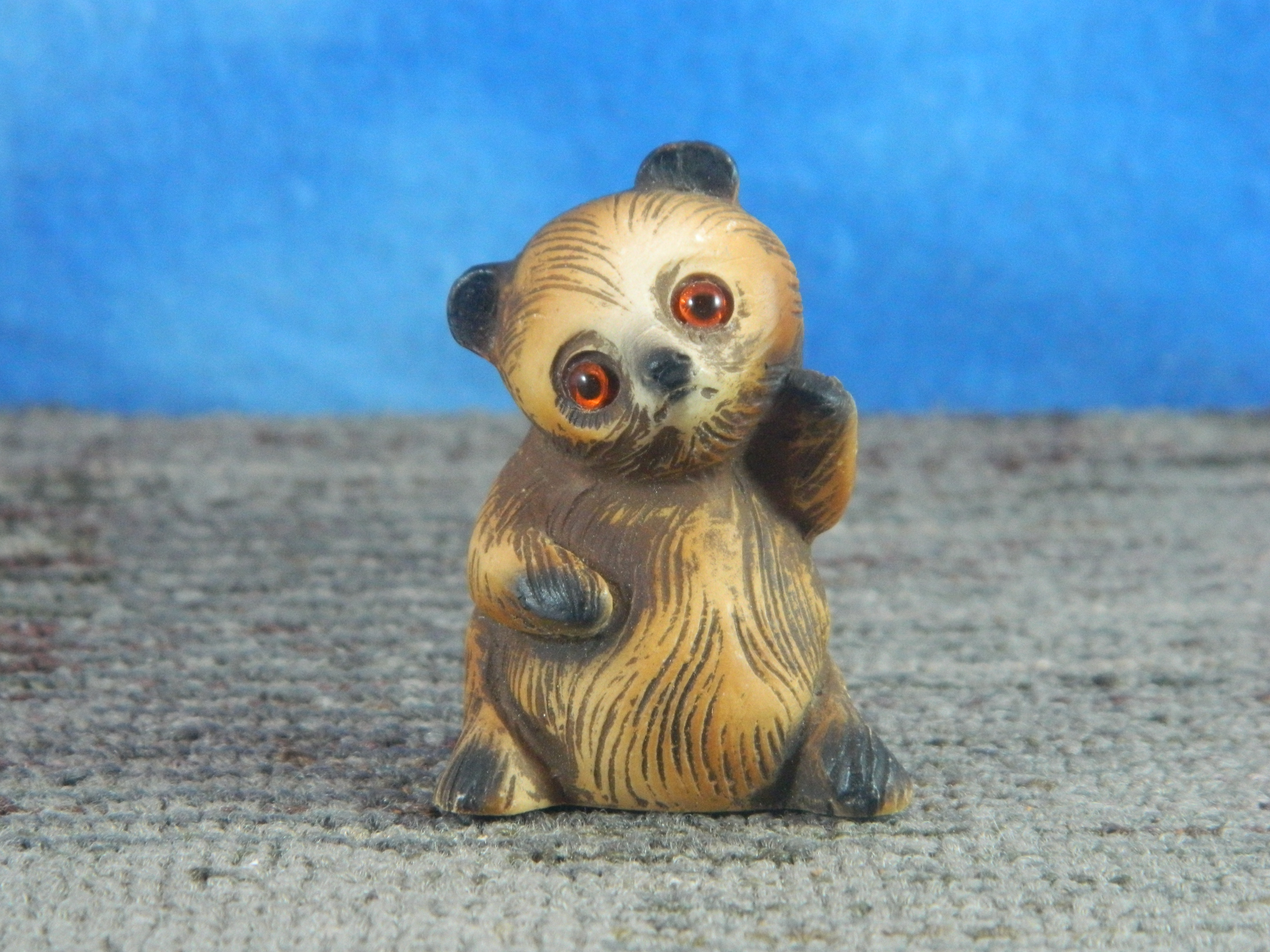 Ceramic Miniature Bear With Inset Eyes