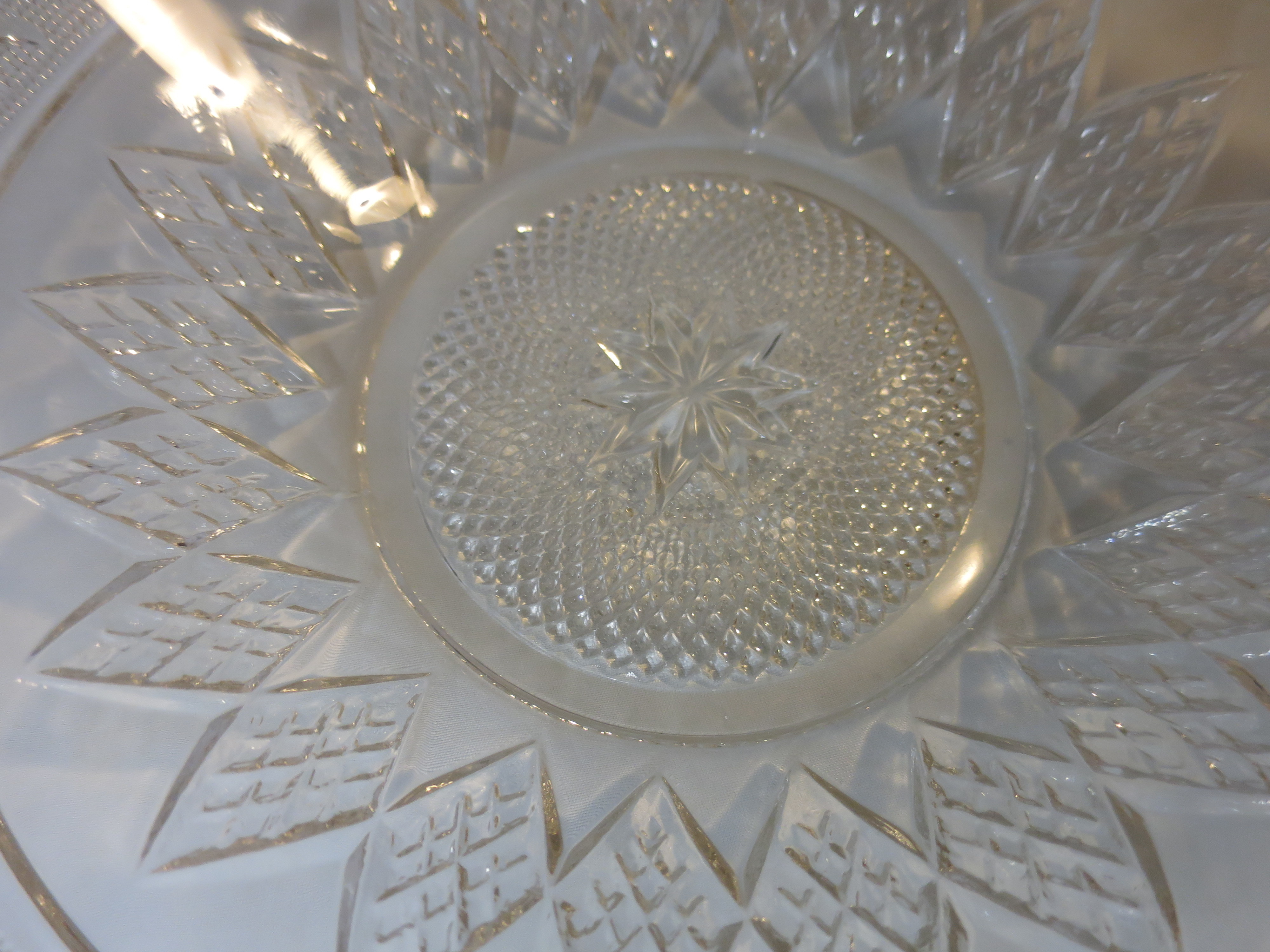 Duncan Miller Clear Sandwich Glass Bowl 11 1/2 inches