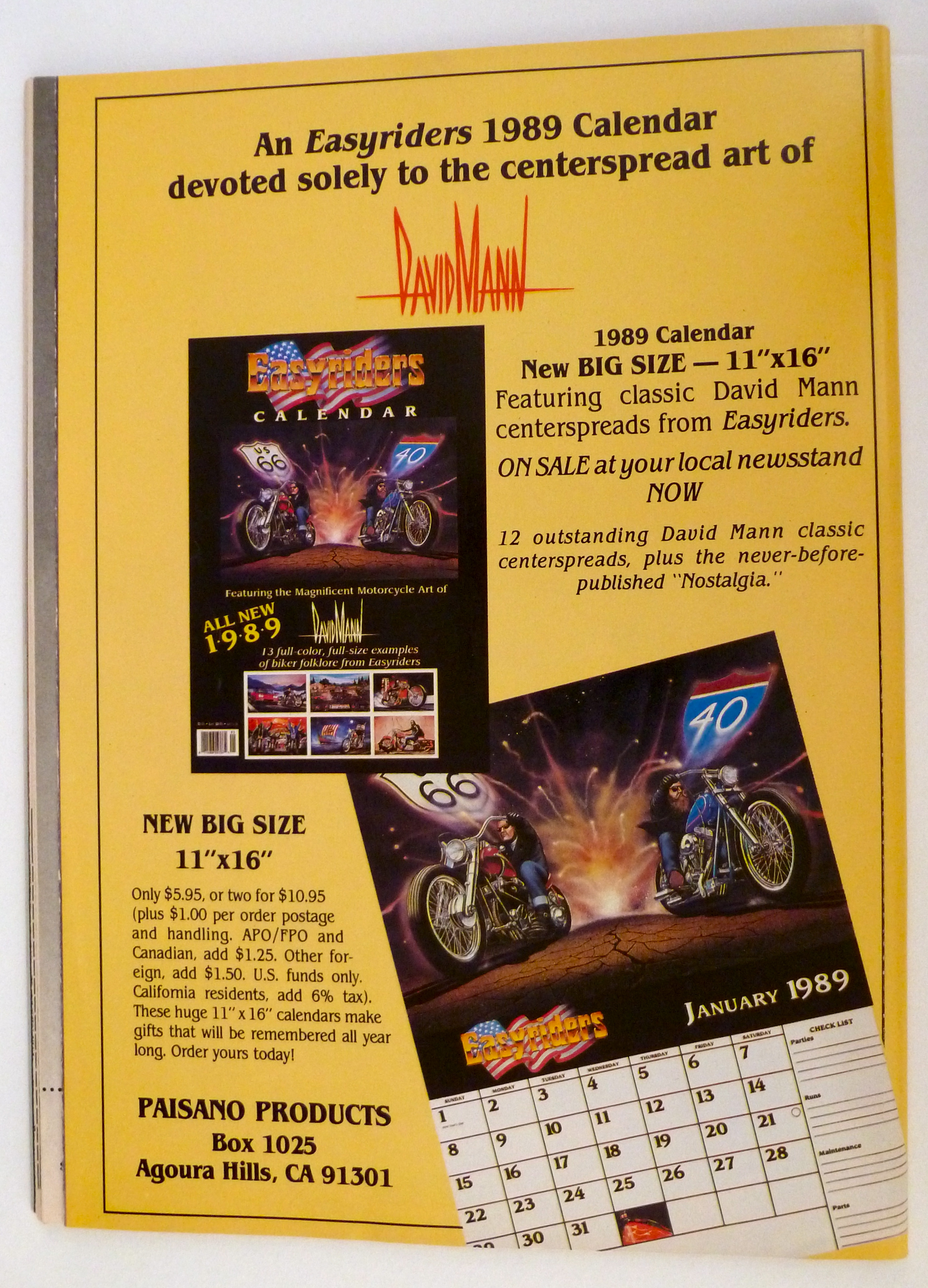 Easyriders January 1989 Stallone's Stallion