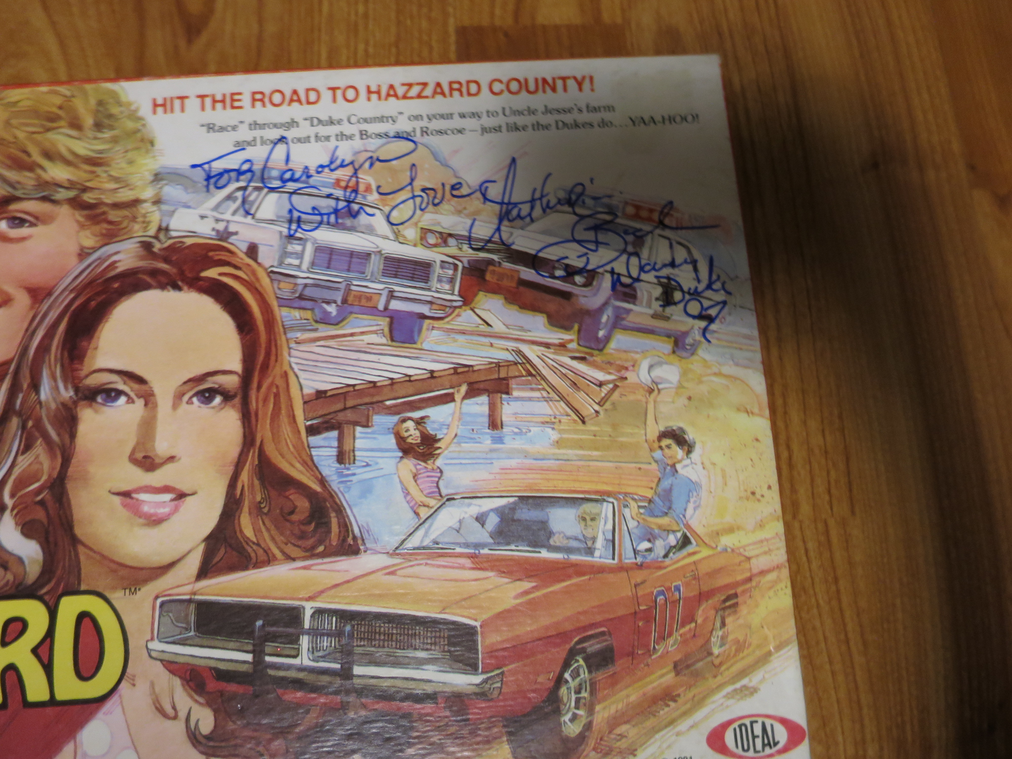 Dukes of Hazzard Board Game signed by Catherine Back Daisy Duke