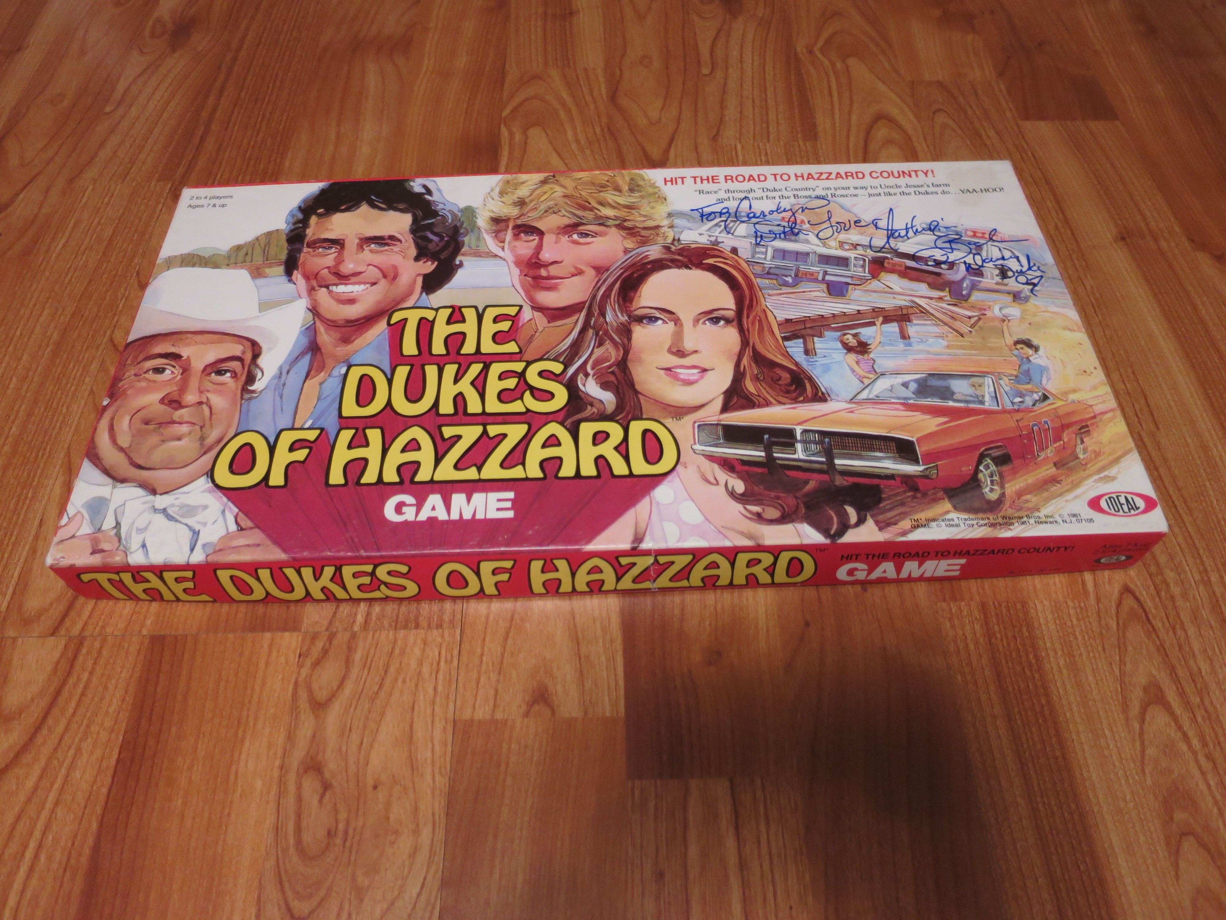 Dukes of Hazzard Board Game signed by Catherine Back Daisy Duke