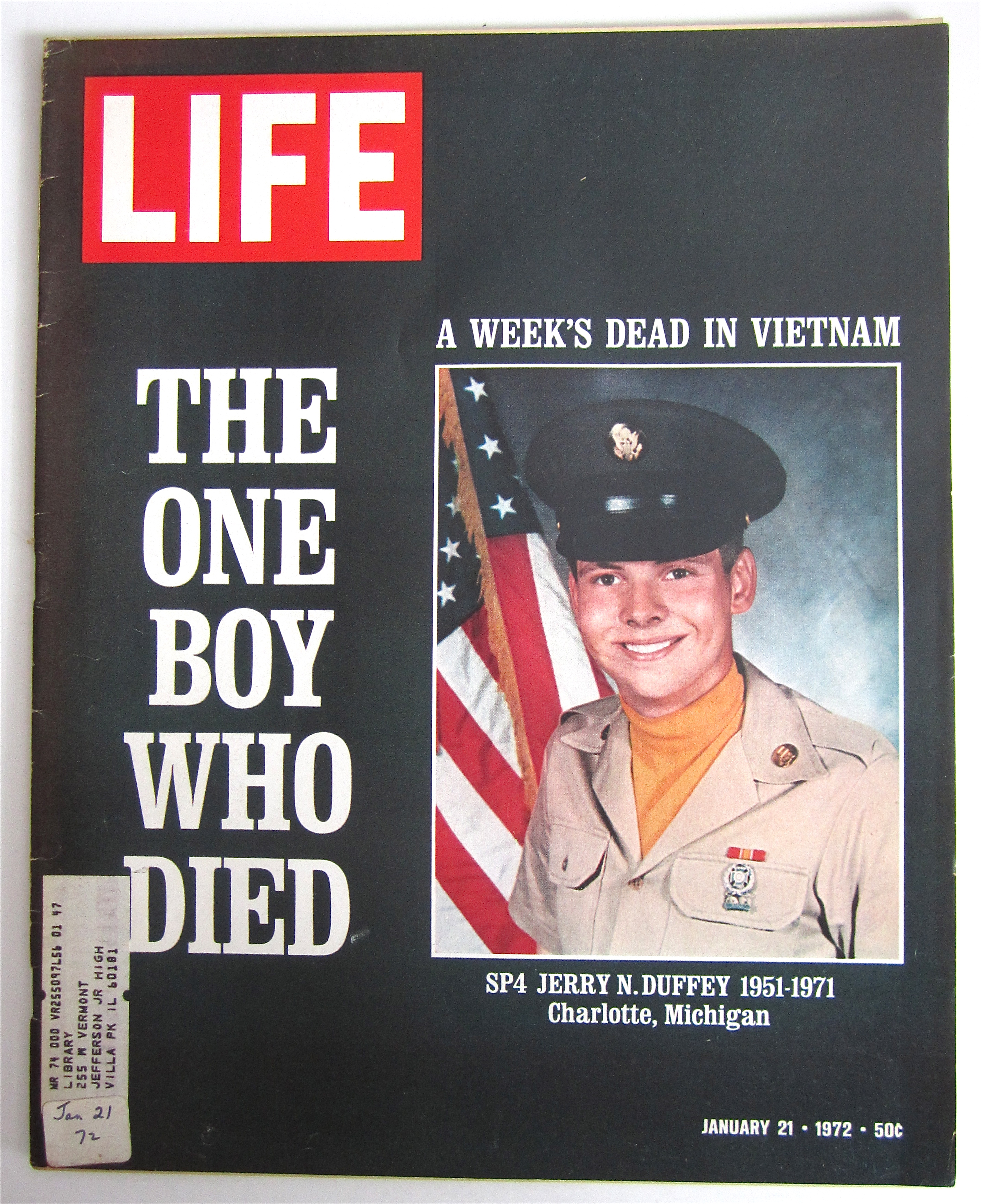 Life Magazine January 21, 1972 The One Boy Who Died