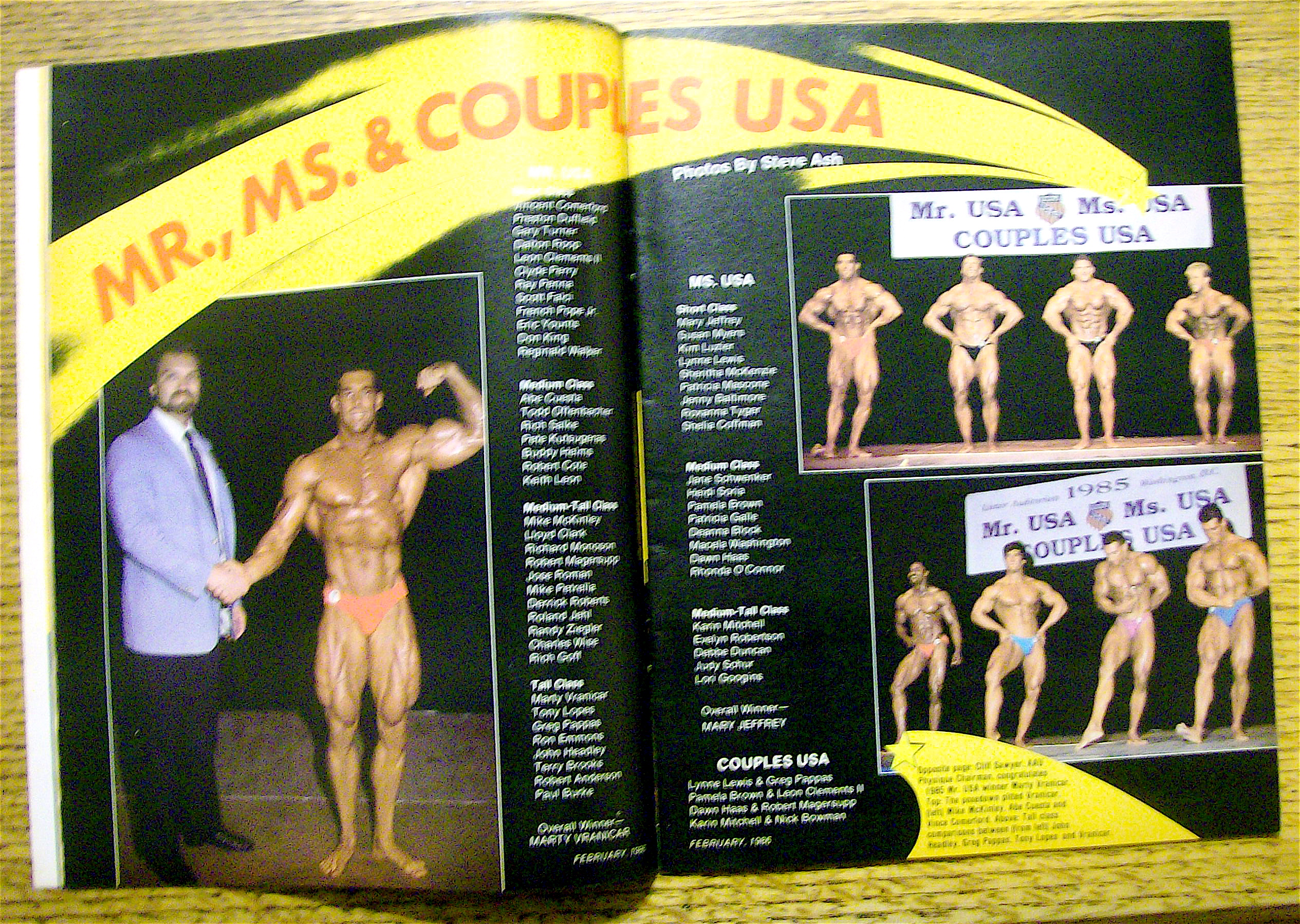 Muscular Development-February 1986-Tim & Tina Belknap