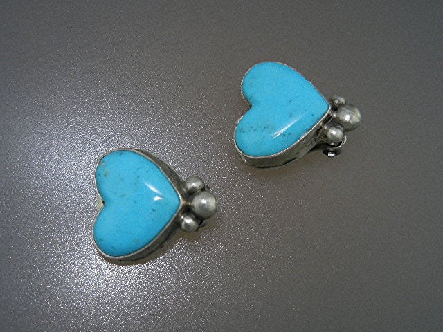 David Troutman Sterling Silver Kingman Turquoise Earrin
