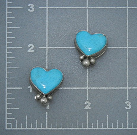 David Troutman Sterling Silver Kingman Turquoise Earrin