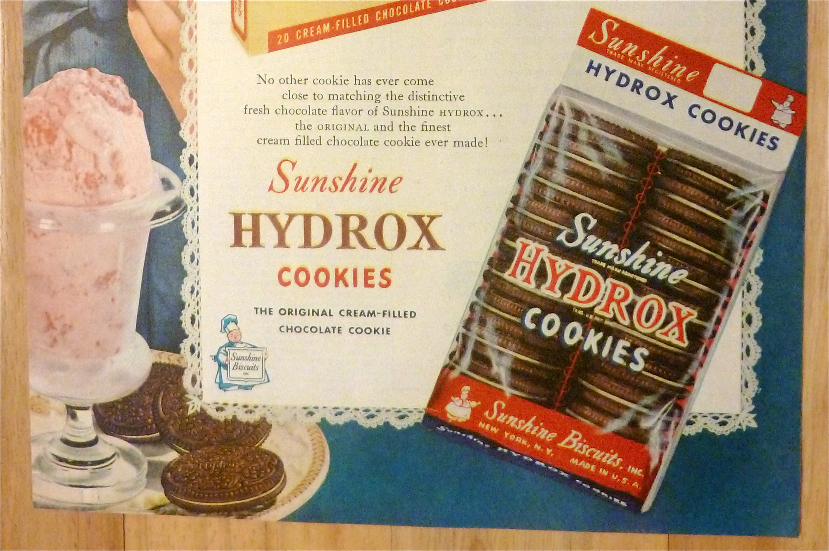 1950 Sunshine Hydrox Cookies with Woman Smiling