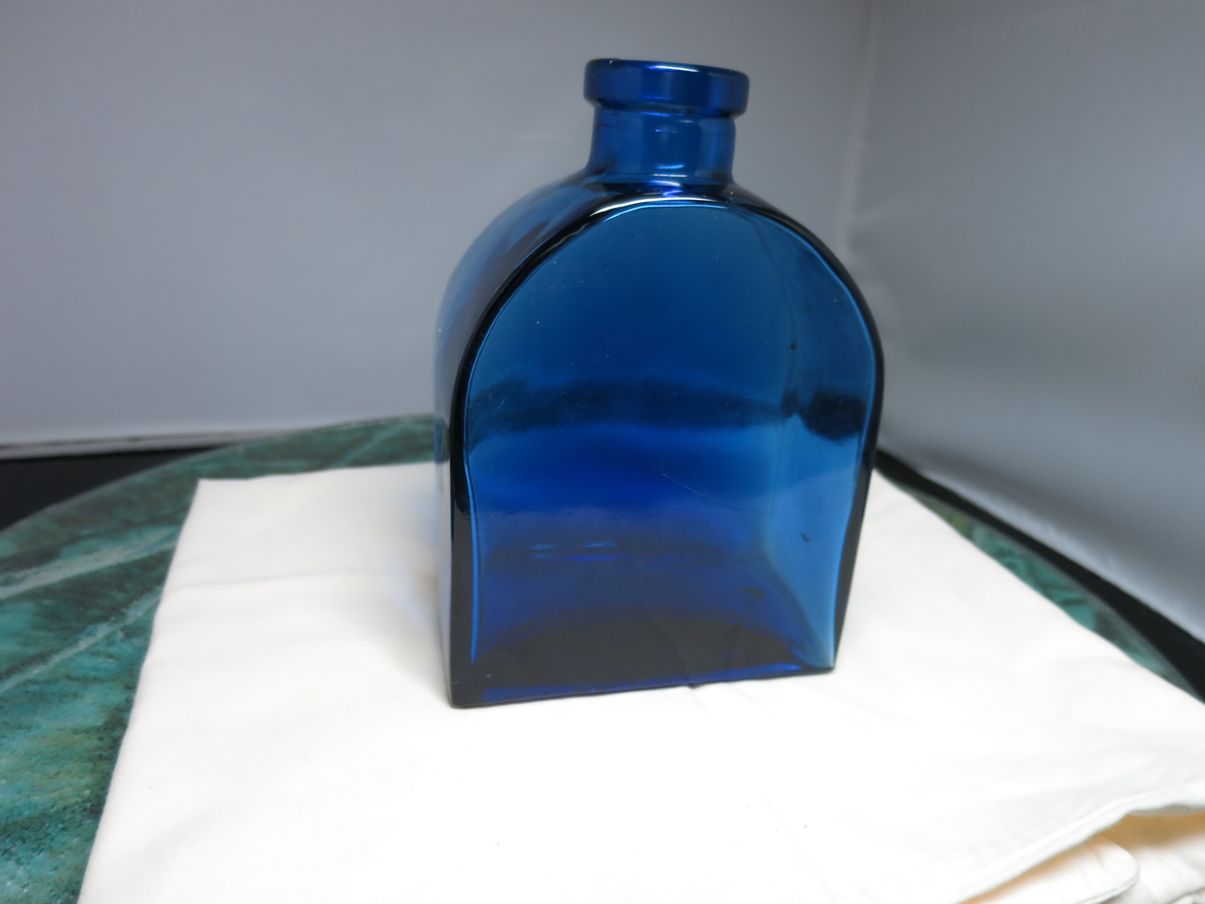 Cobalt Blue Glass Flask Bottle