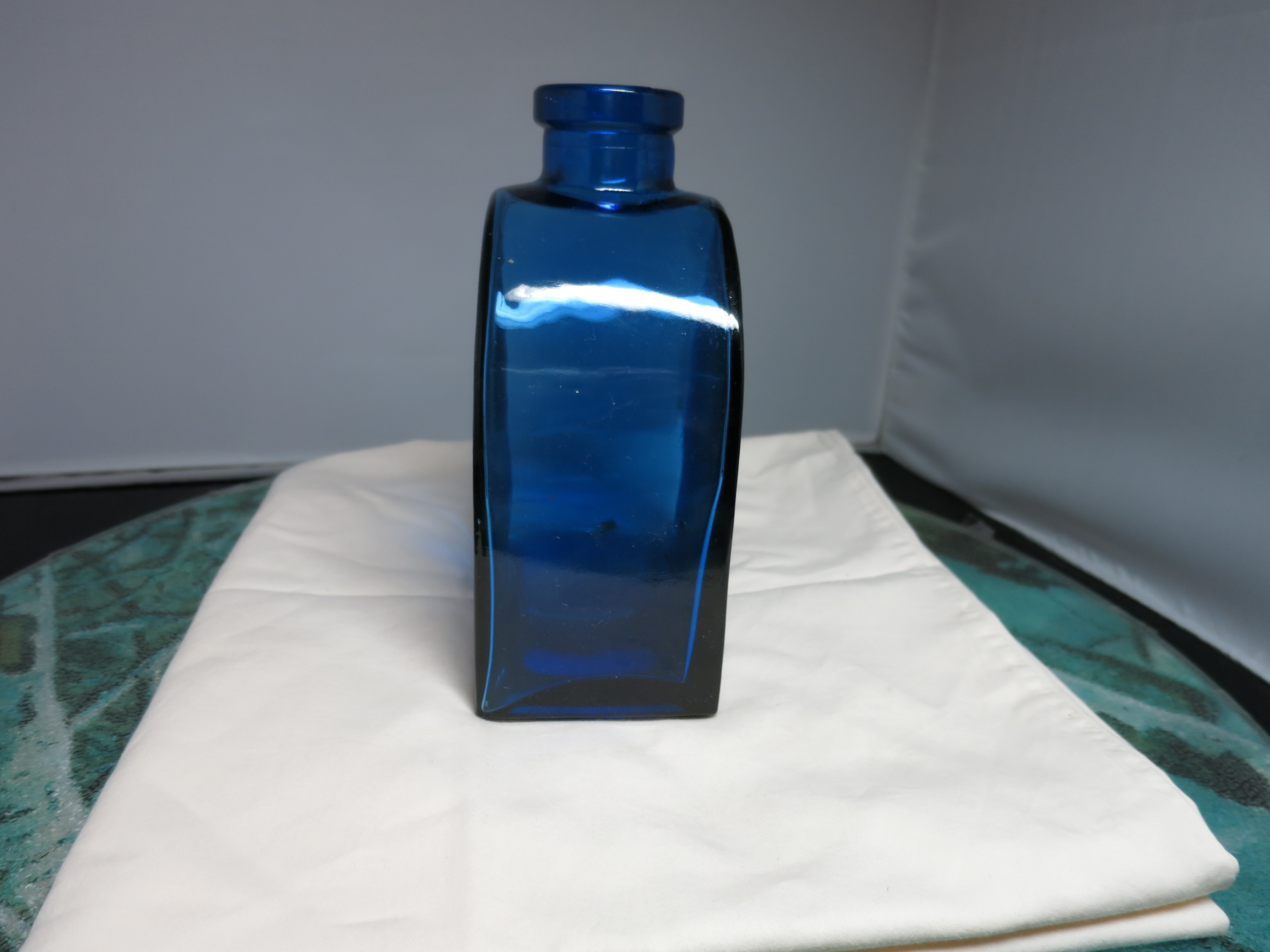 Cobalt Blue Glass Flask Bottle