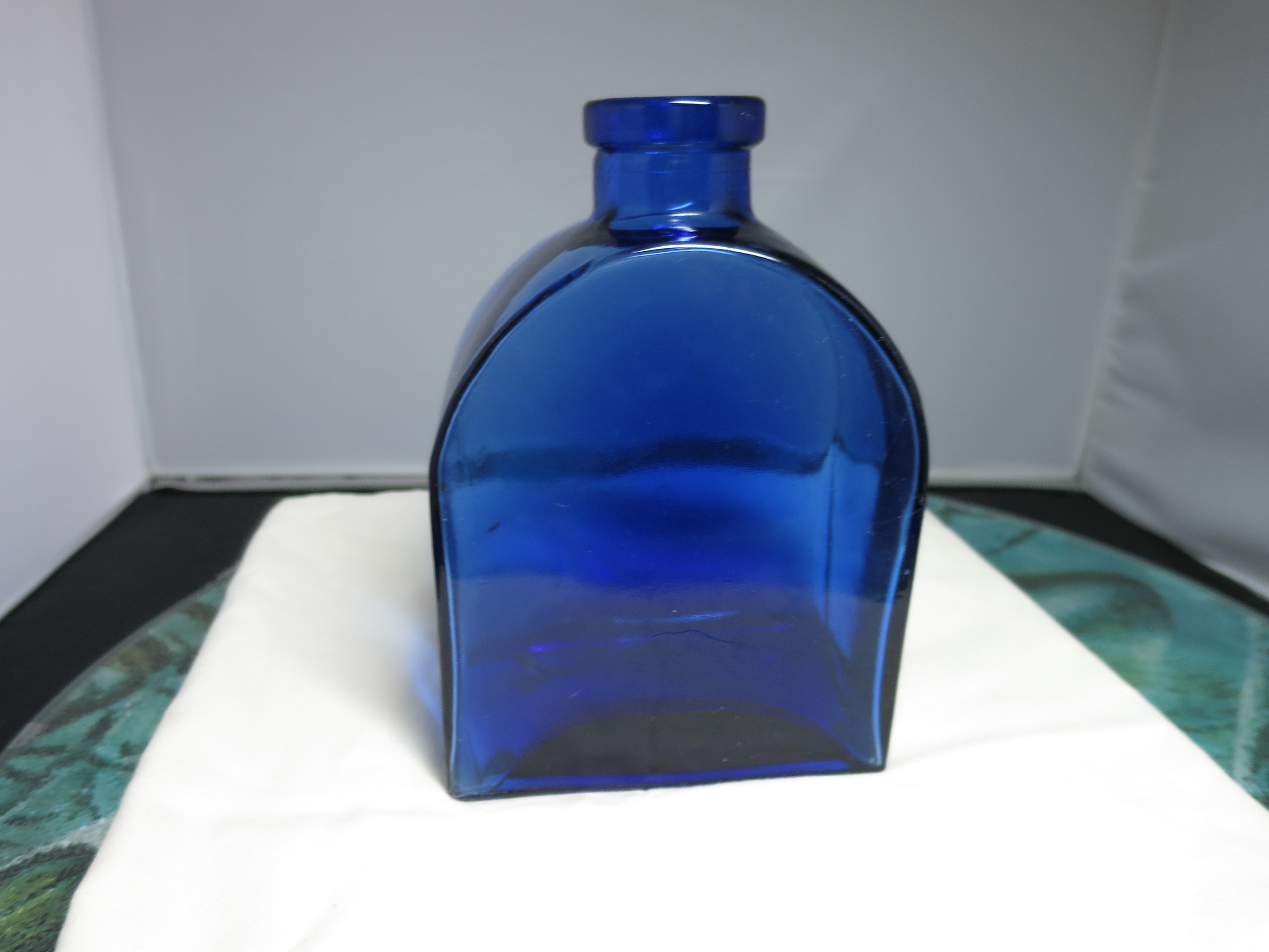 Cobalt Blue Glass Flask Bottle