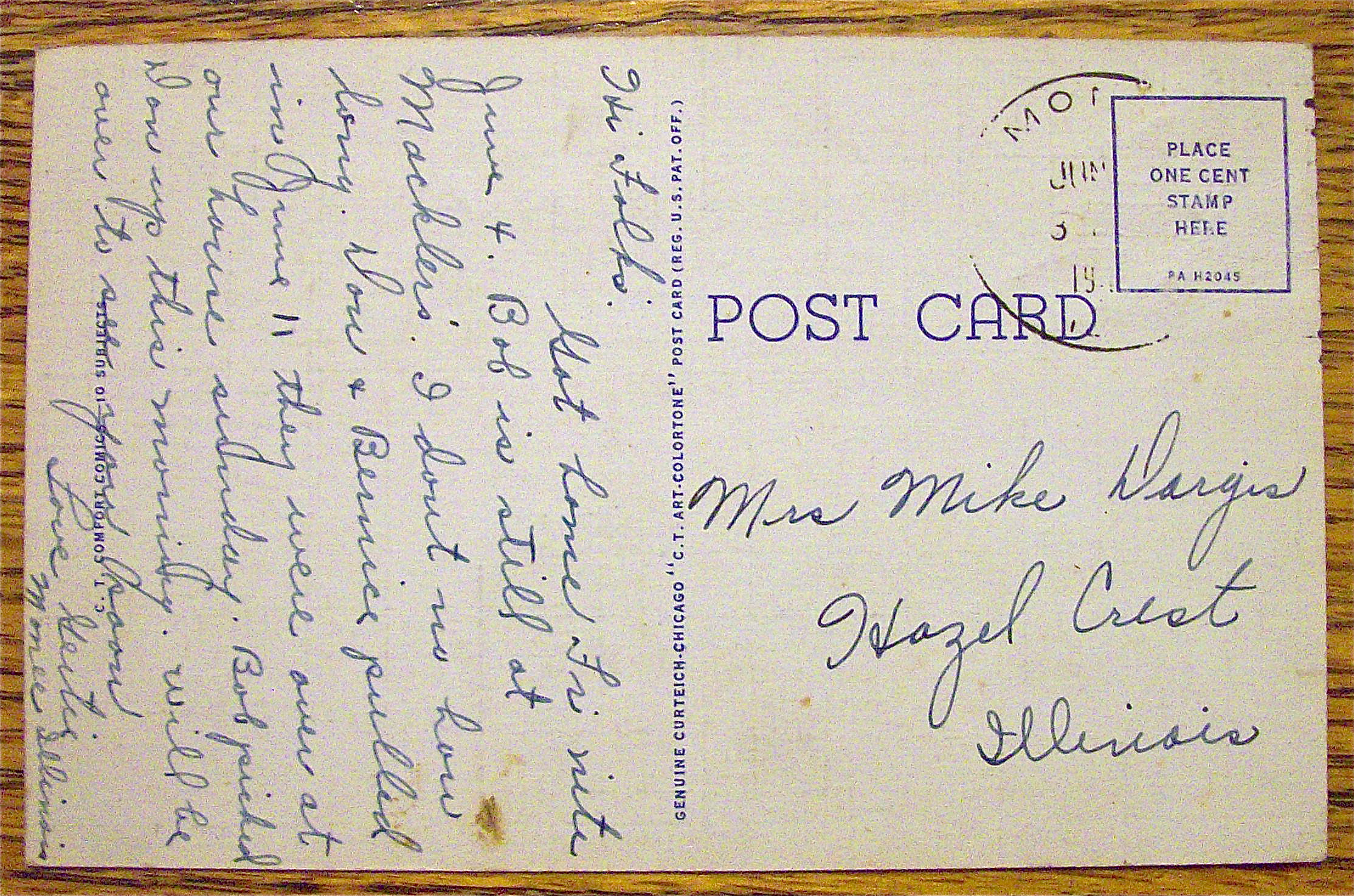 Man Shaving Outside The Camper Postcard
