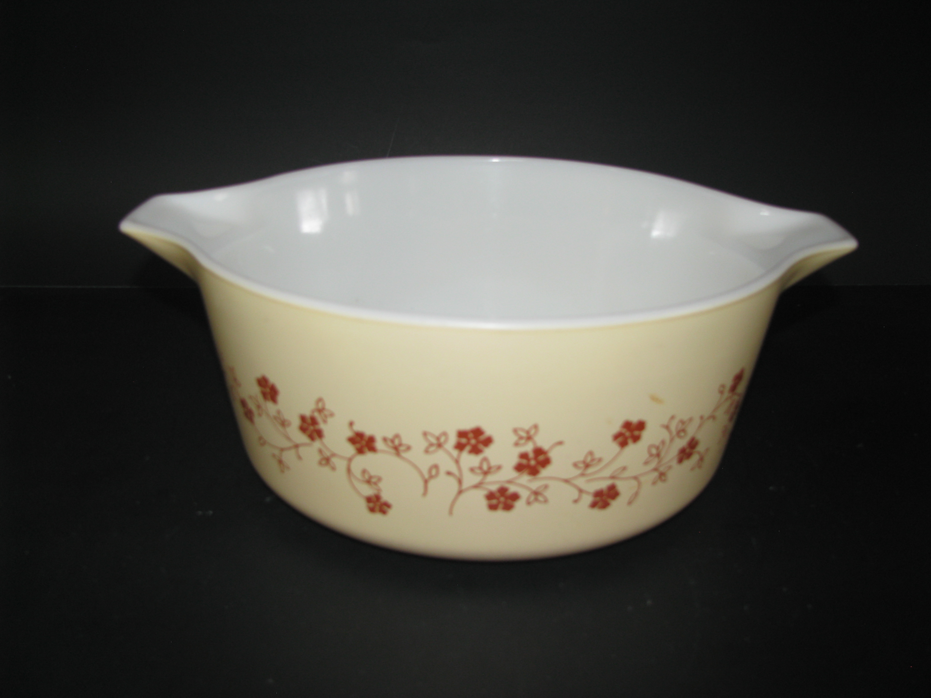 Vintage Pyrex Trailing Flowers Promo 475-B 2.5qt Dish