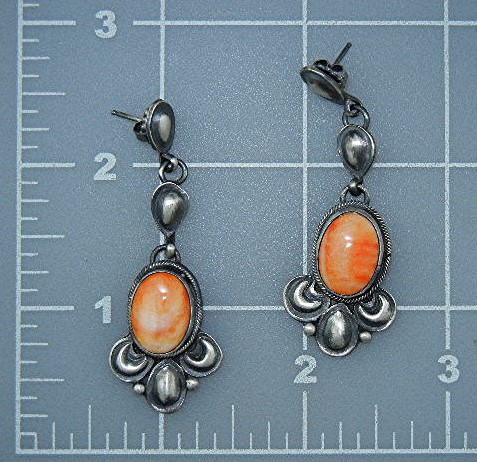 Navajo Sterling Silver Spiny Oyster Post Earrings