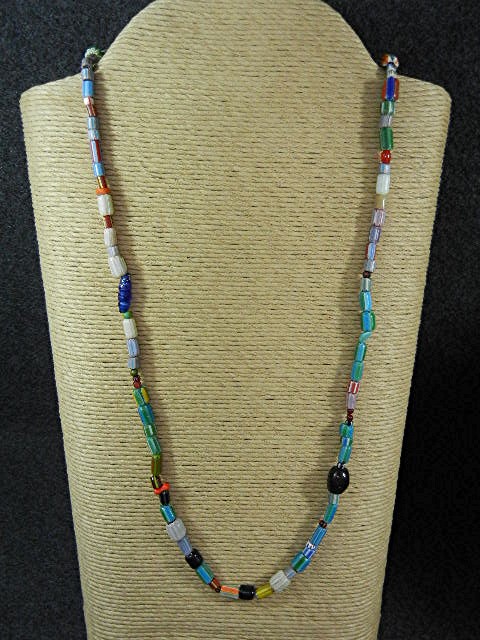 Native American Red Heart Glass Trade Beads 32 Inches
