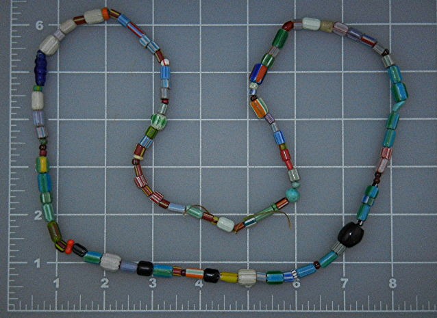 Native American Red Heart Glass Trade Beads 32 Inches