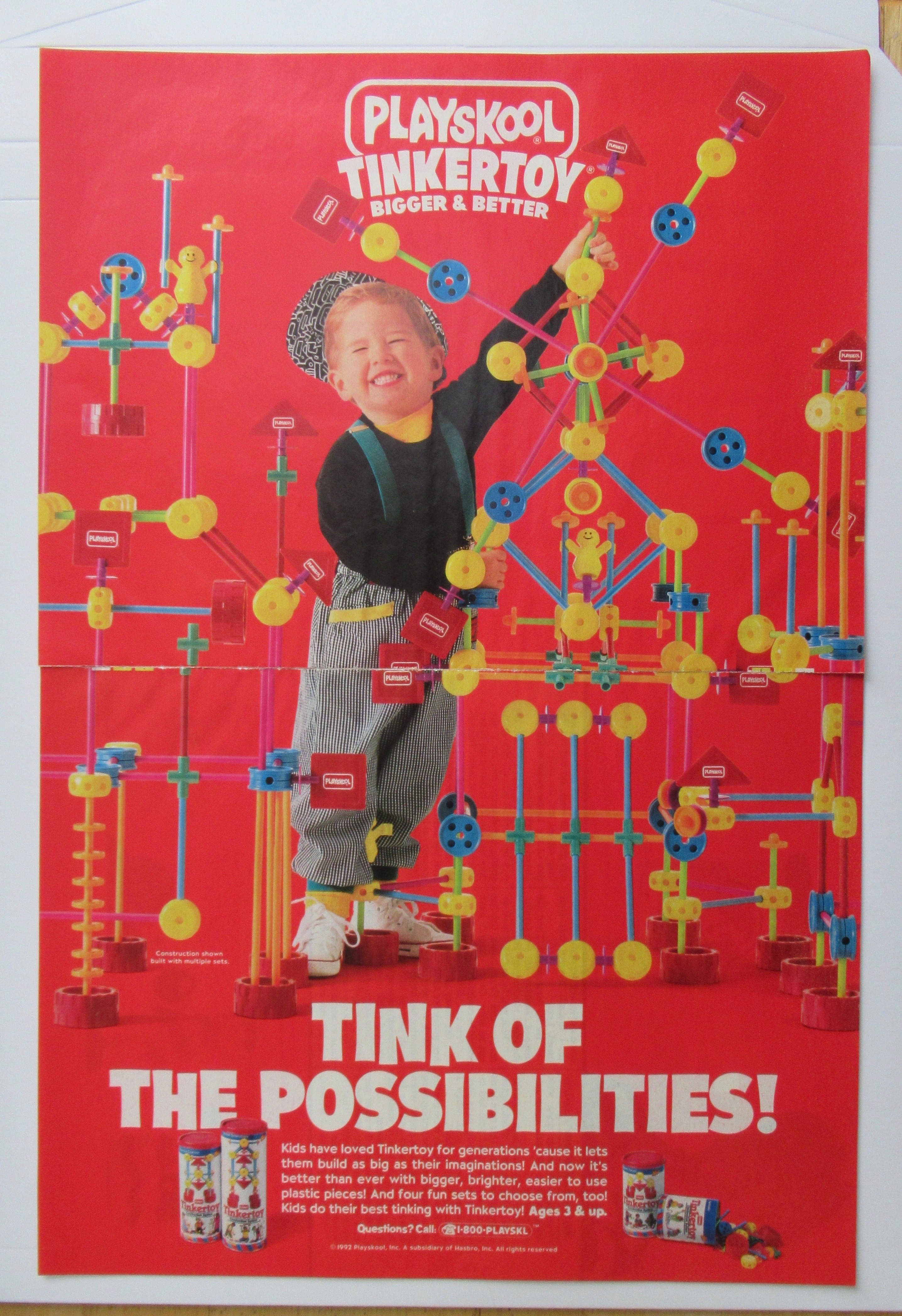 1992 Playskool Tinkertoy with Little Boy Playing