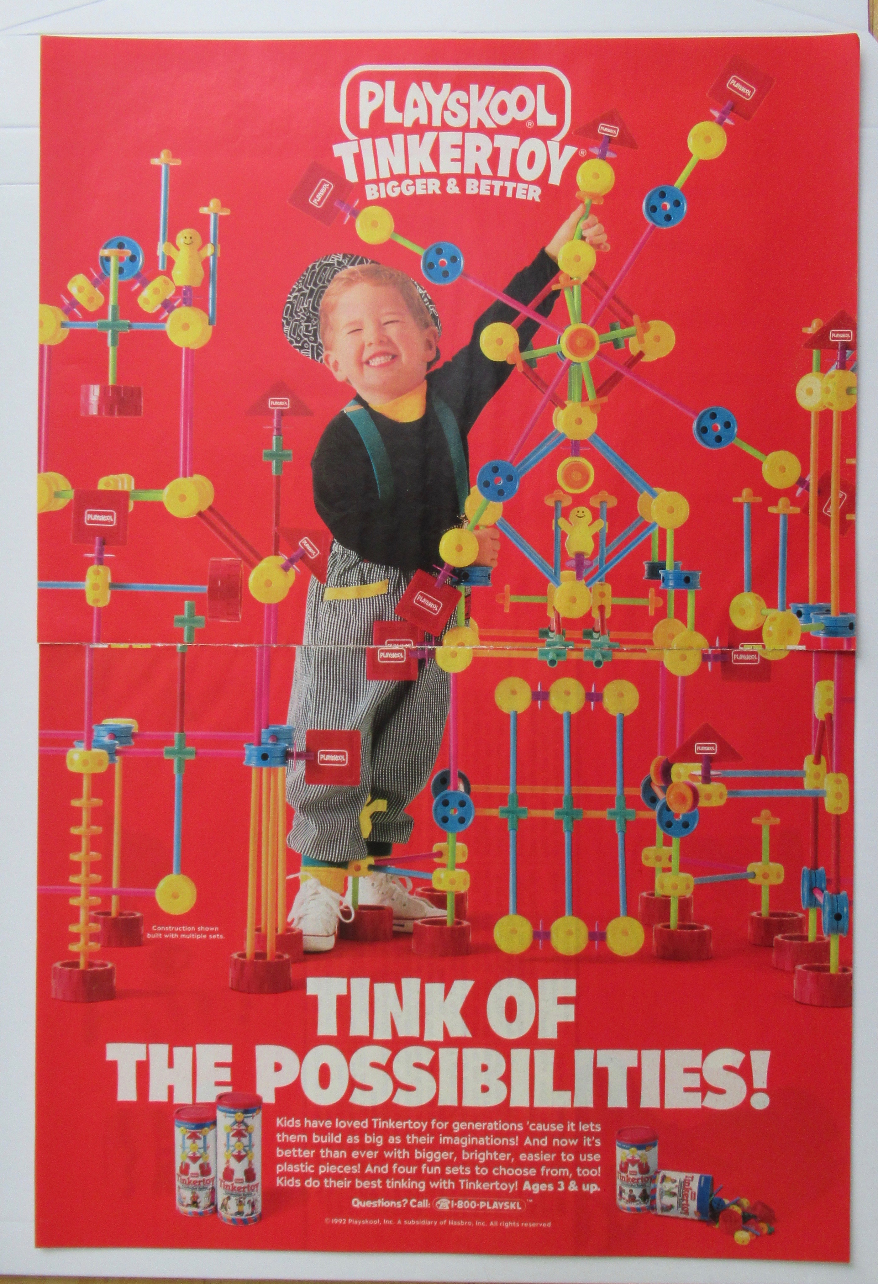 1992 Playskool Tinkertoy with Little Boy Playing
