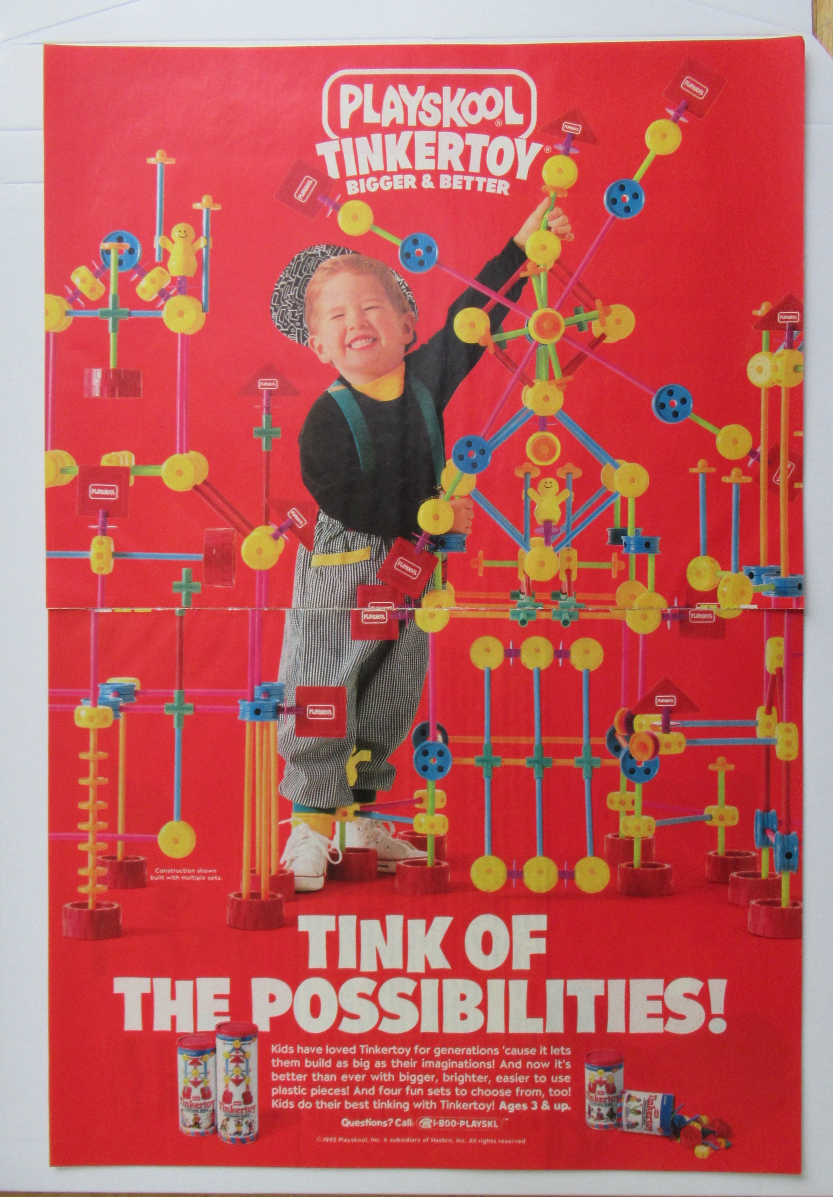 1992 Playskool Tinkertoy with Little Boy Playing