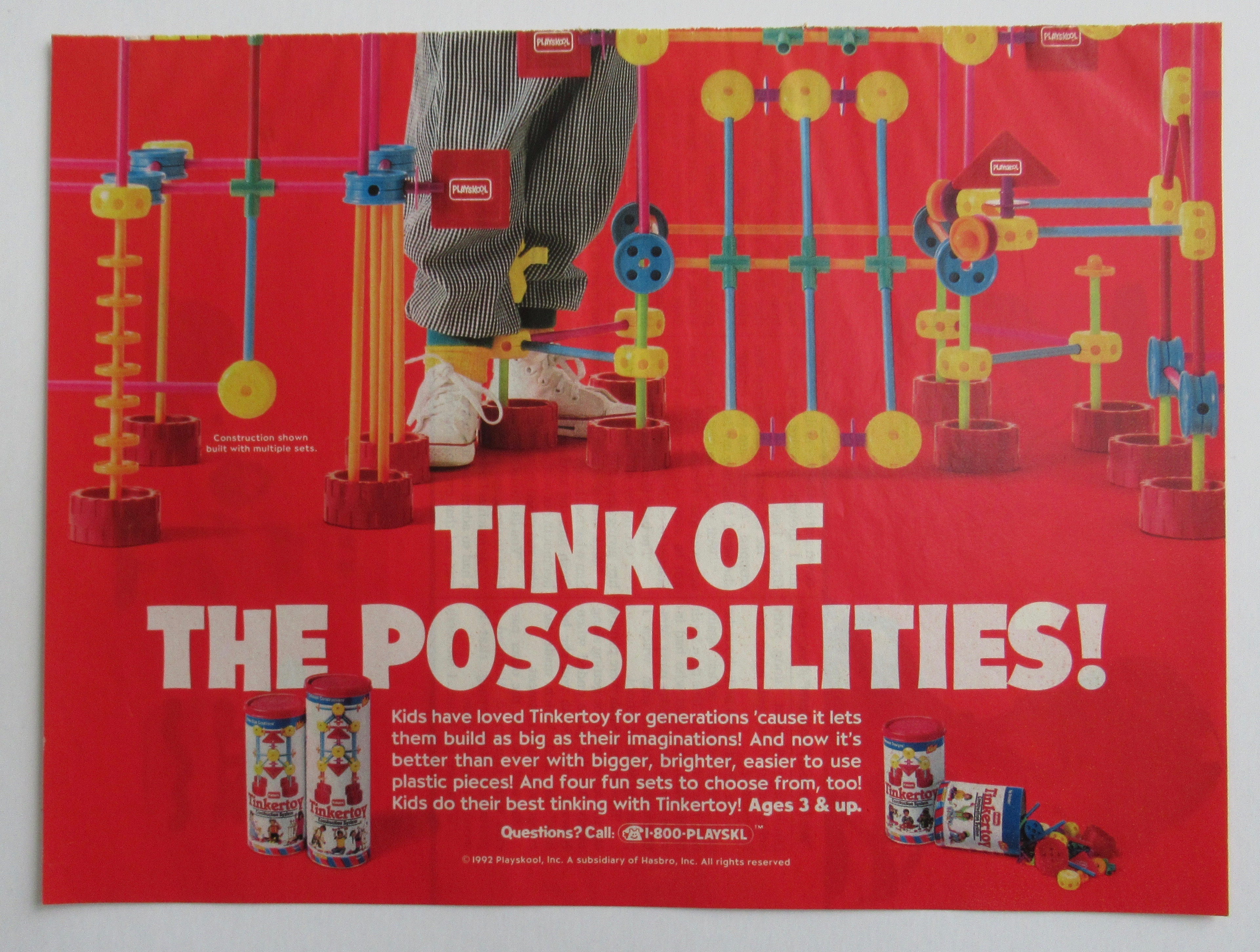 1992 Playskool Tinkertoy with Little Boy Playing