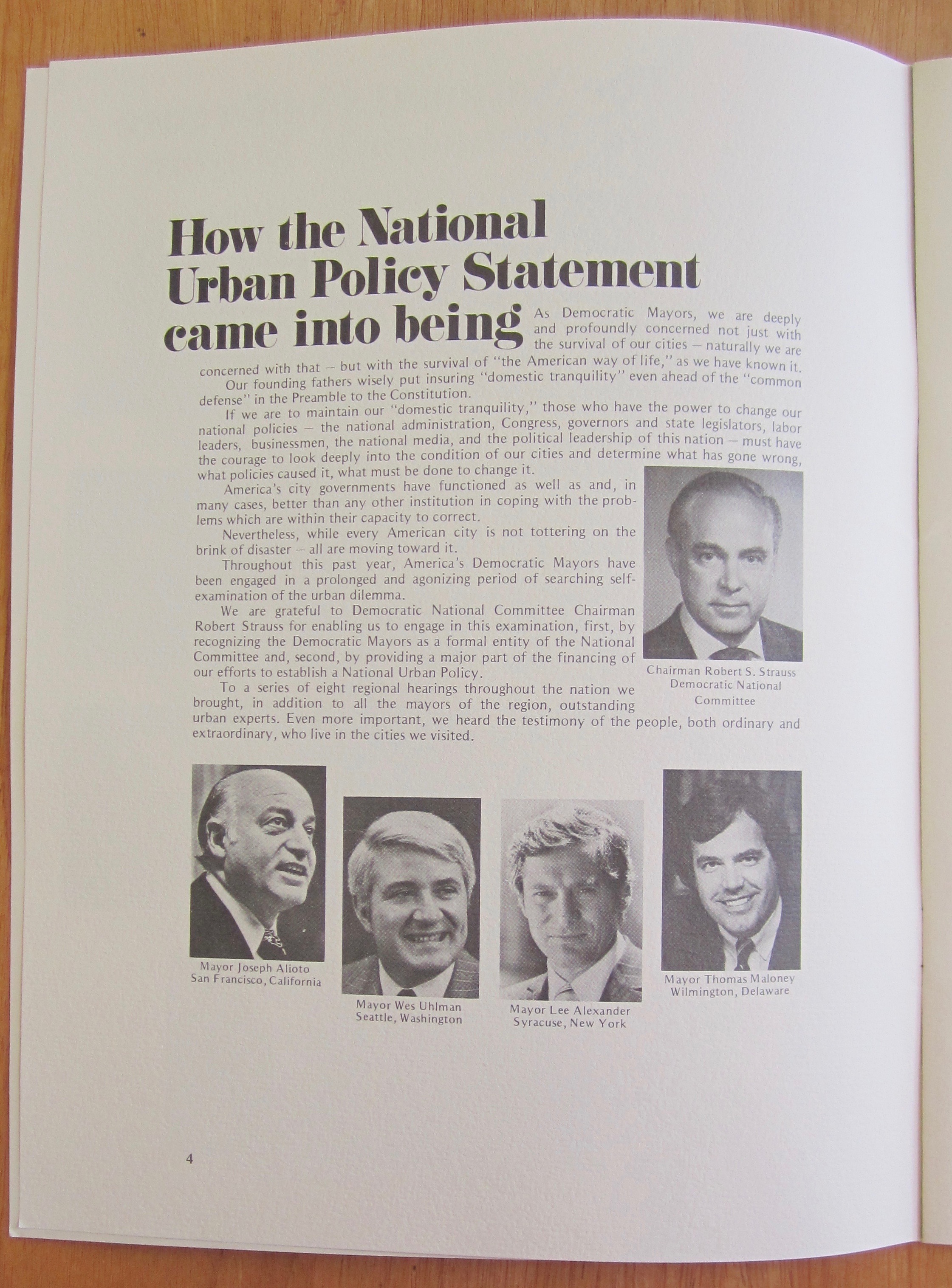 1976 We The People Of Urban America Democrat Program