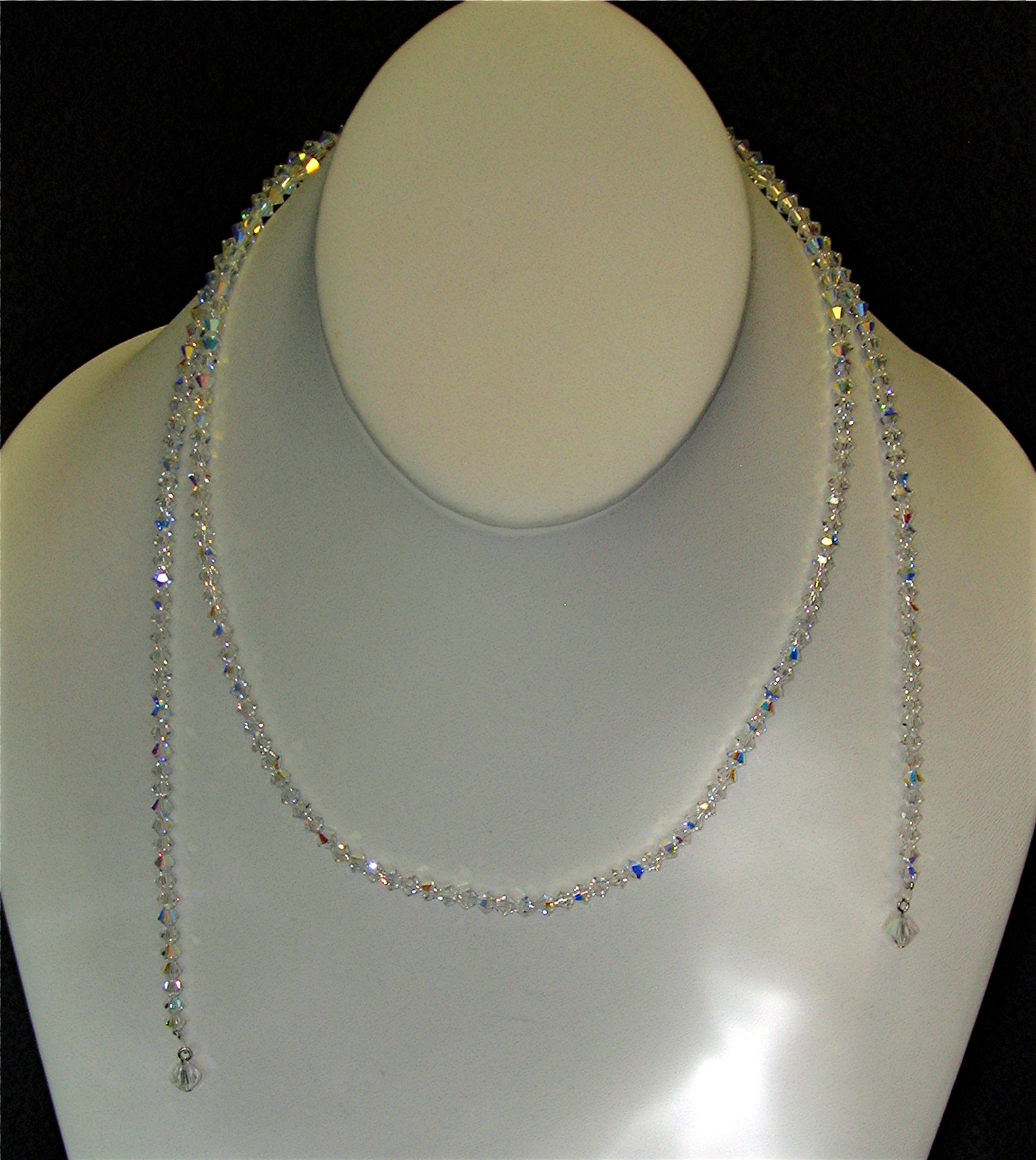 Swarovski Clear Crystal larriat Necklace