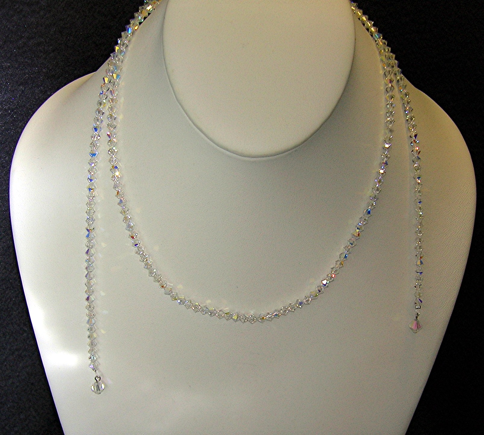 Swarovski Clear Crystal larriat Necklace