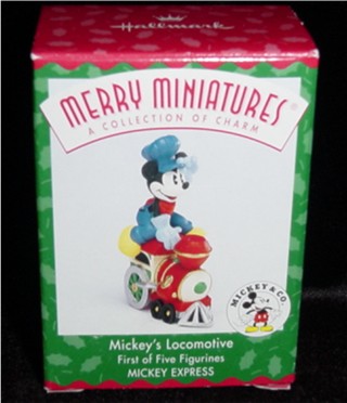 Mickey's Locomotive Hallmark Mini Ornament