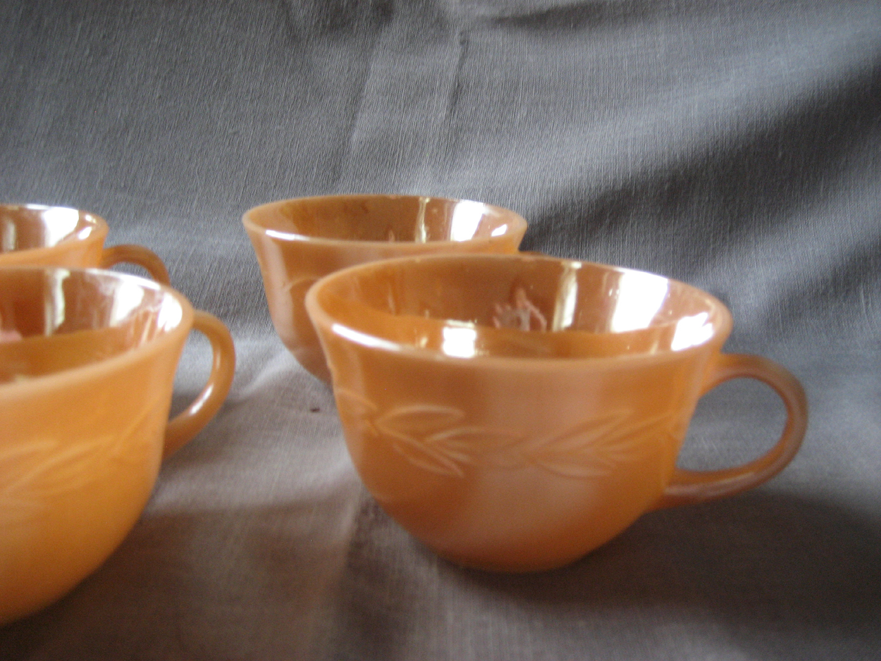 Four Fire King Cups