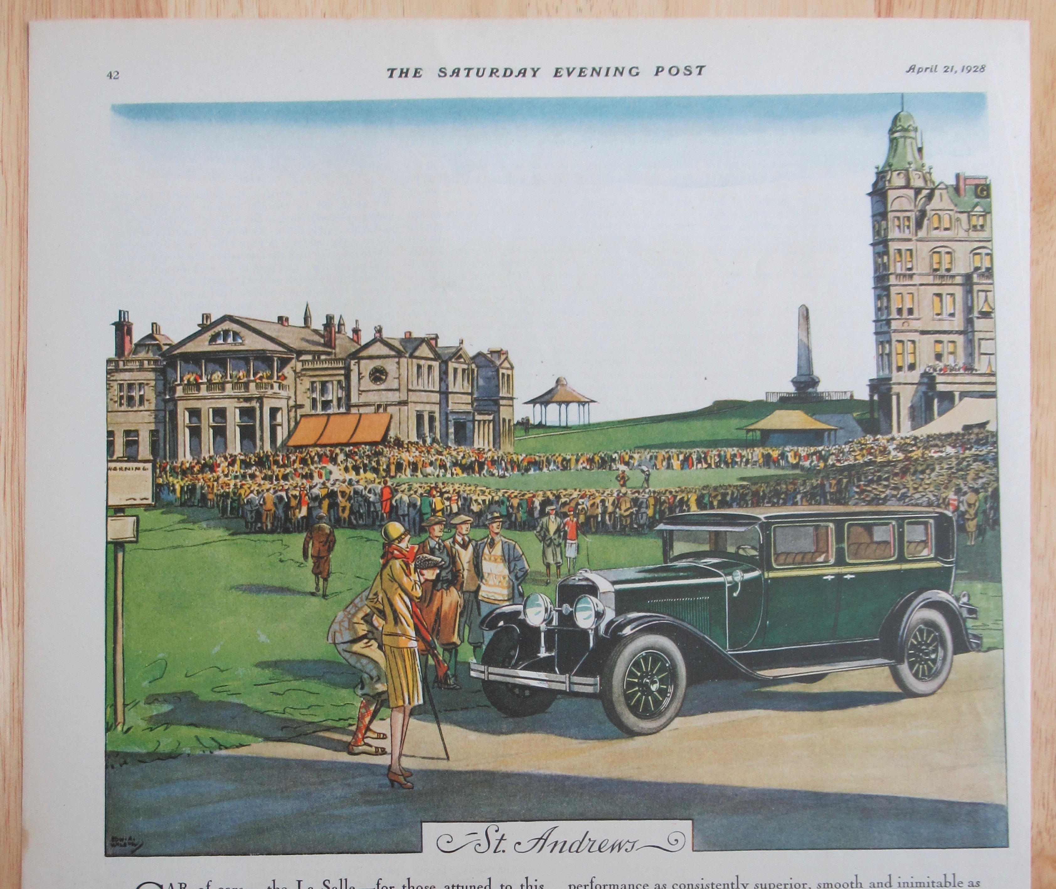 1928 La Salle Automobile with La Salle in St Andrews