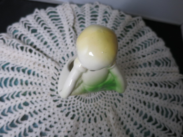 Curtsy Girl Figurine Planter Vase DeLee Art California Pottery