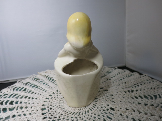 Curtsy Girl Figurine Planter Vase DeLee Art California Pottery