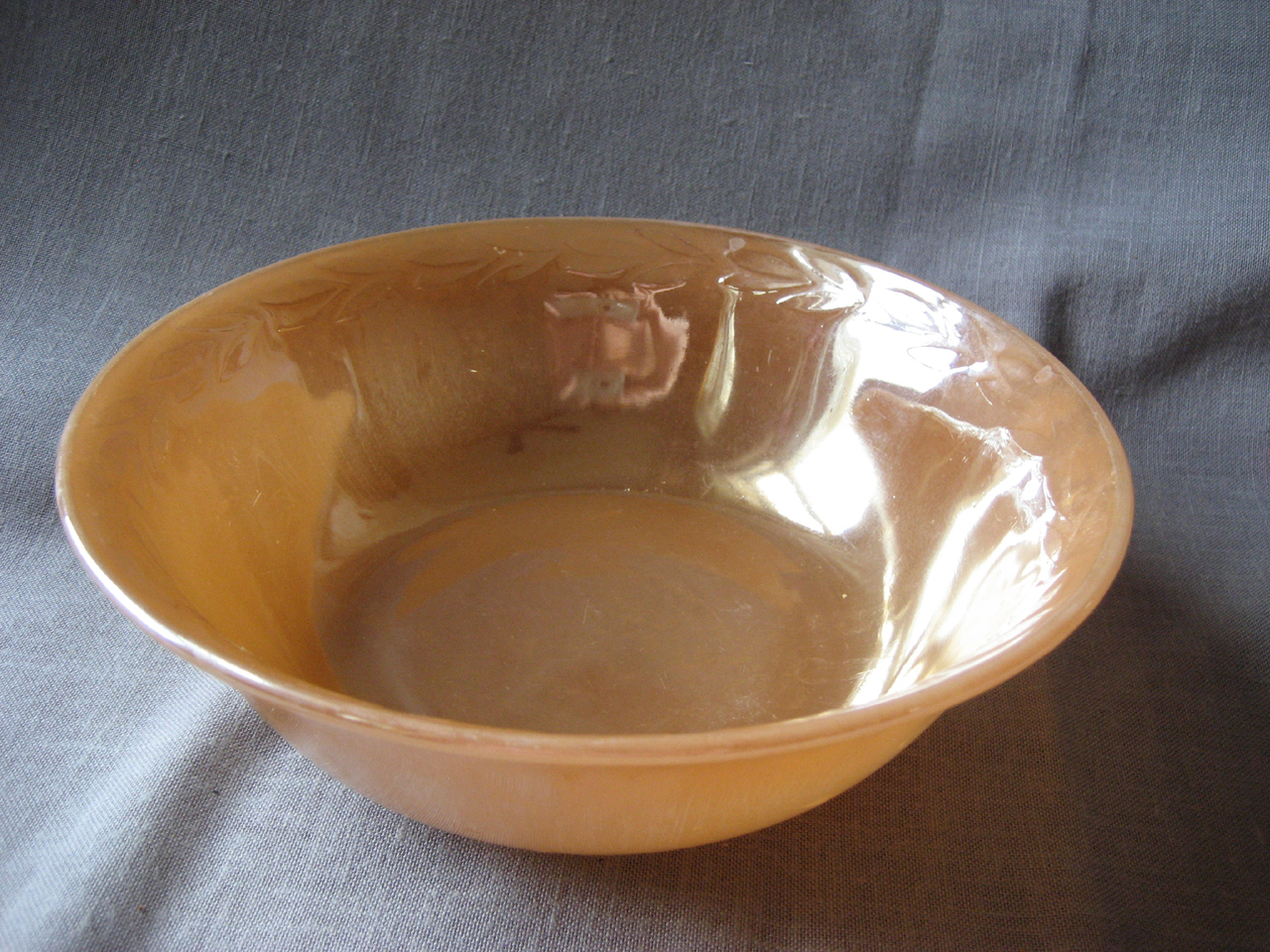 Peach Lustre Vegetable Bowl