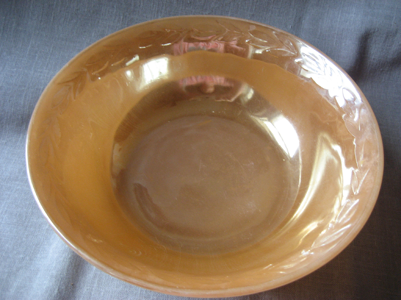 Peach Lustre Vegetable Bowl