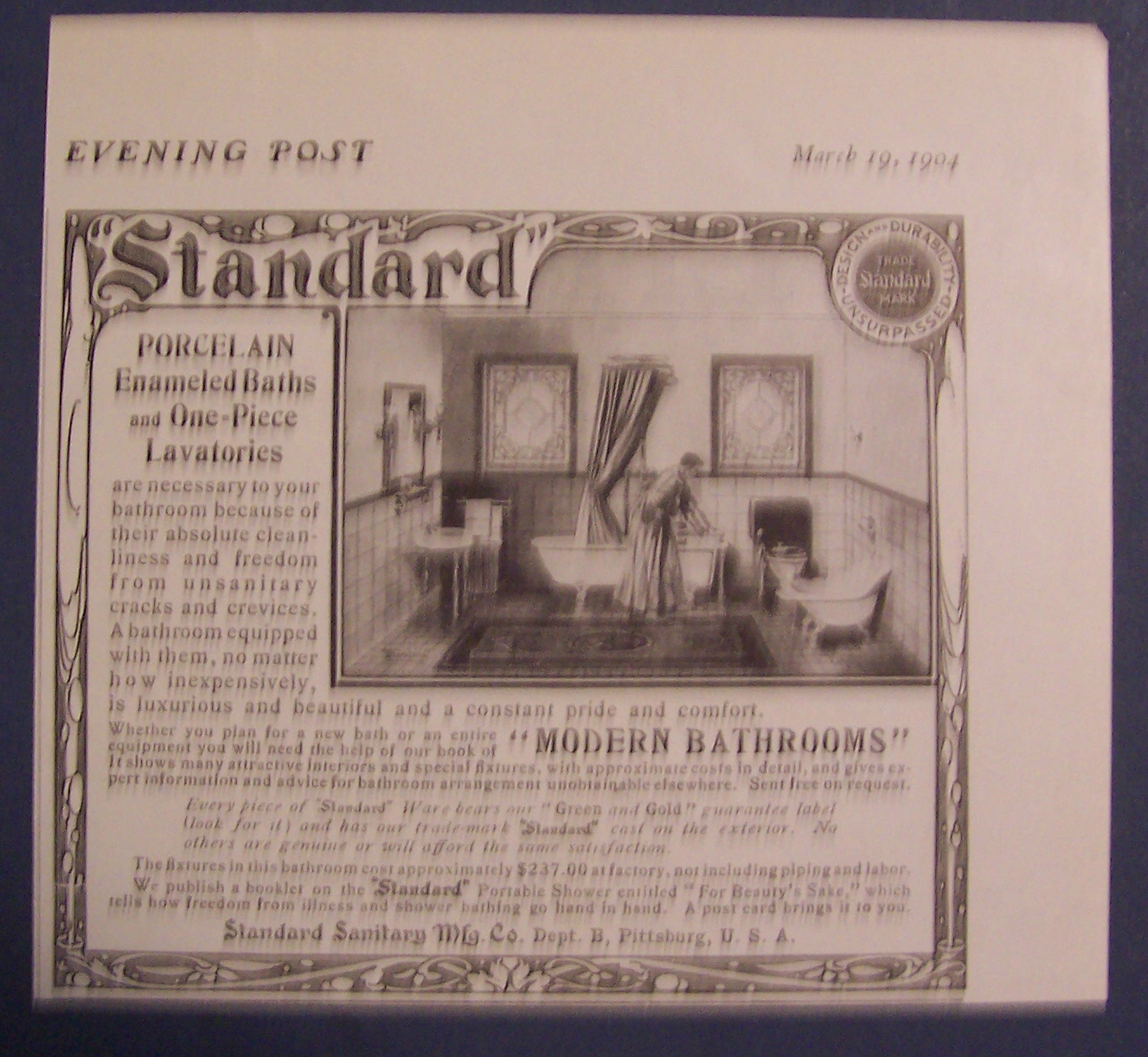1904  Standard  Sanitary  Mfg. Co.